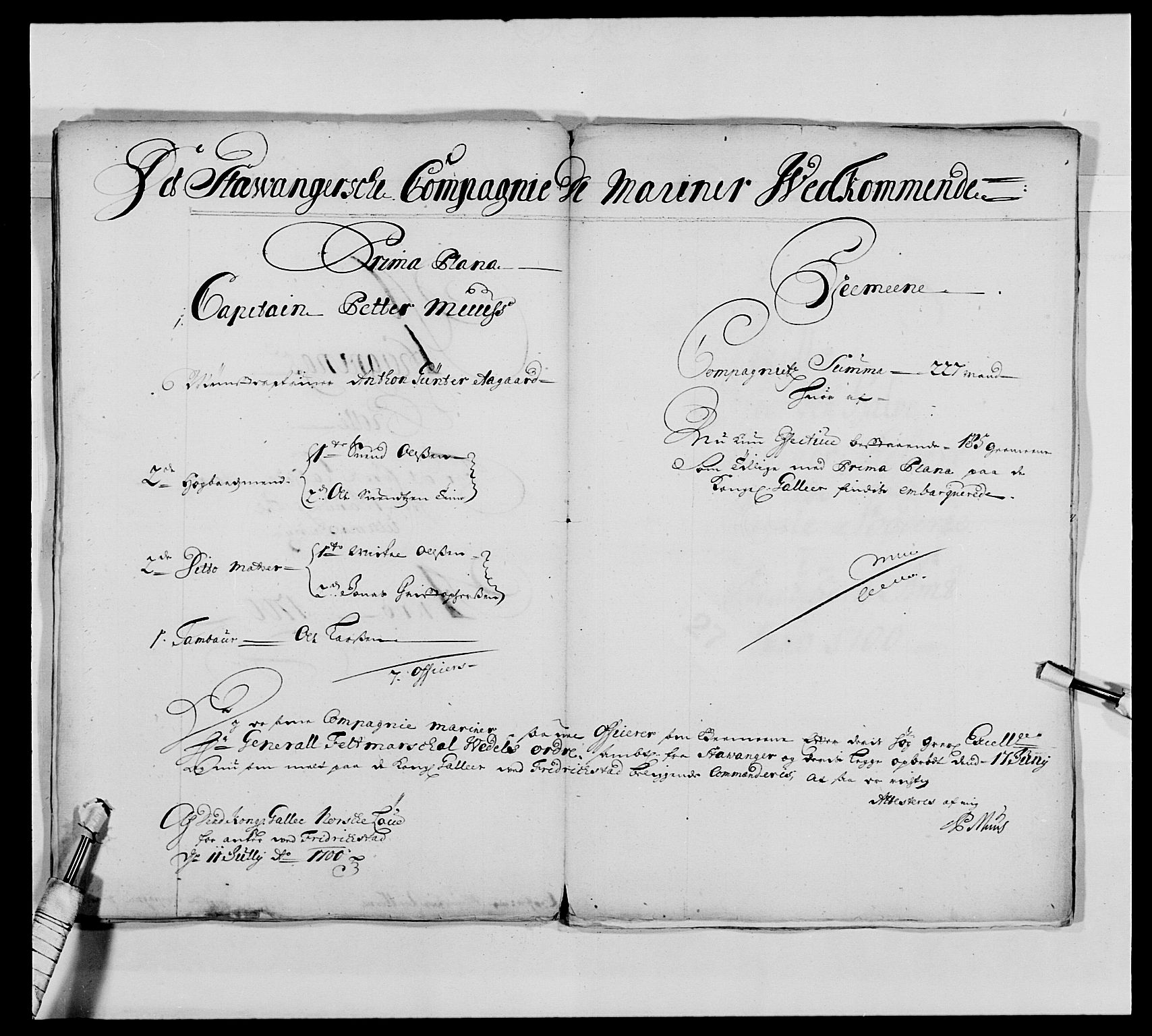 Kommanderende general (KG I) med Det norske krigsdirektorium, AV/RA-EA-5419/E/Ea/L0473: Marineregimentet, 1664-1701, s. 295