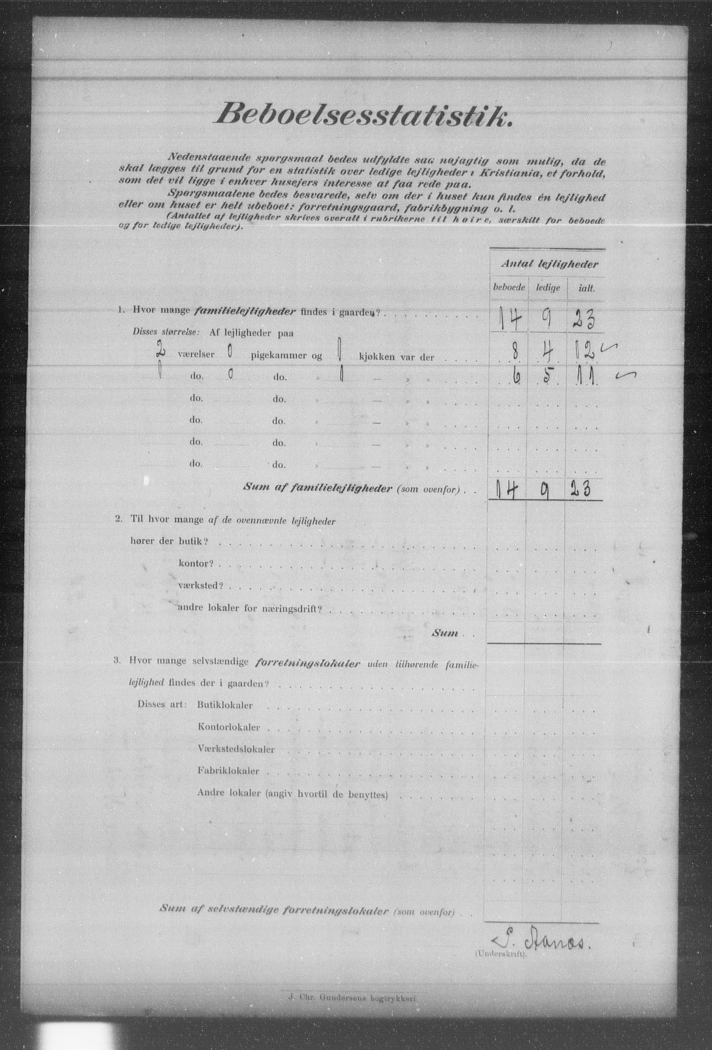 OBA, Kommunal folketelling 31.12.1903 for Kristiania kjøpstad, 1903, s. 7047