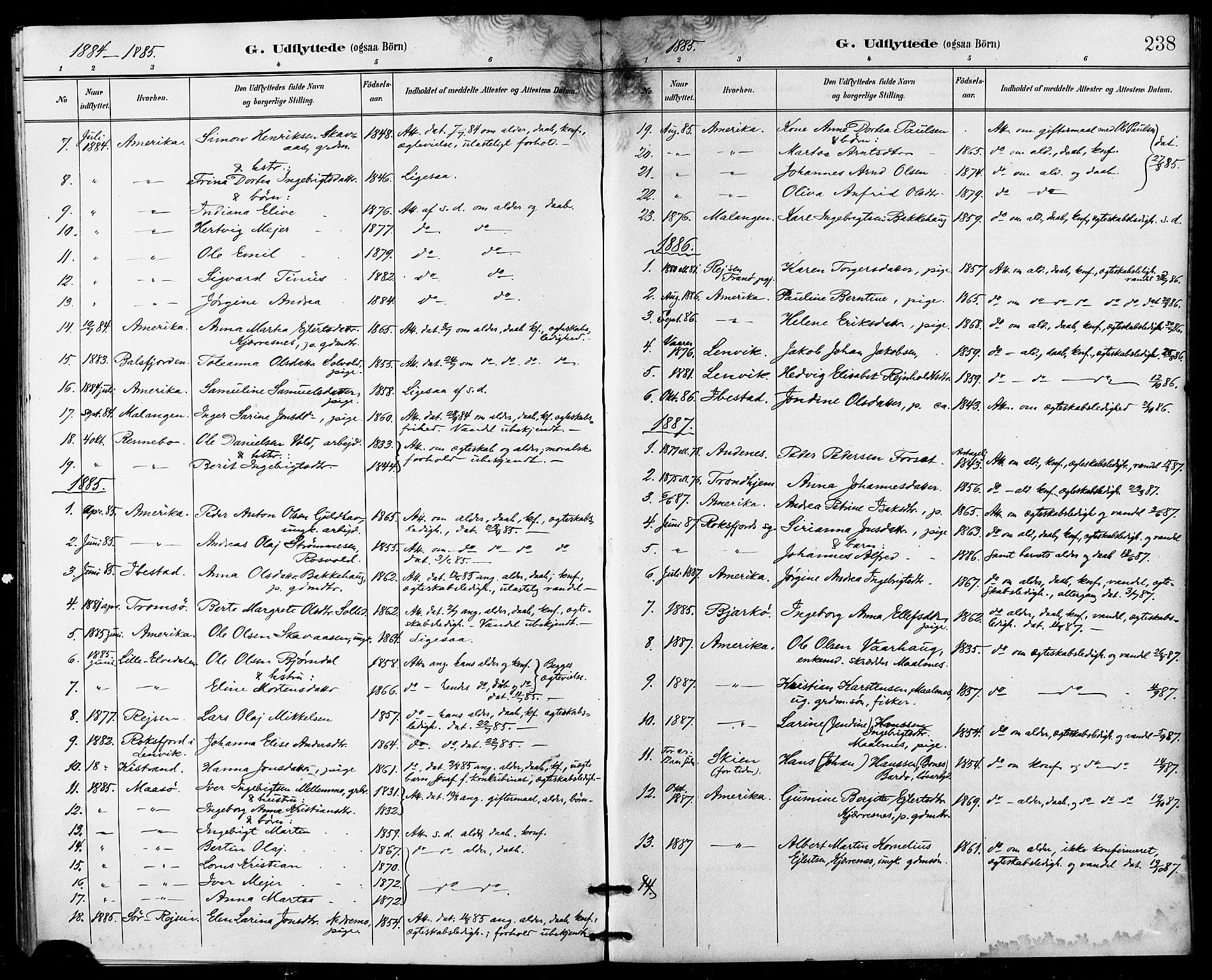 Målselv sokneprestembete, AV/SATØ-S-1311/G/Ga/Gab/L0004klokker: Klokkerbok nr. 4, 1885-1901, s. 238