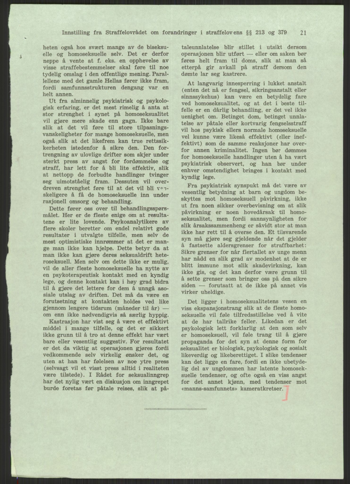 Det Norske Forbundet av 1948/Landsforeningen for Lesbisk og Homofil Frigjøring, AV/RA-PA-1216/D/Dc/L0001: §213, 1953-1989, s. 821