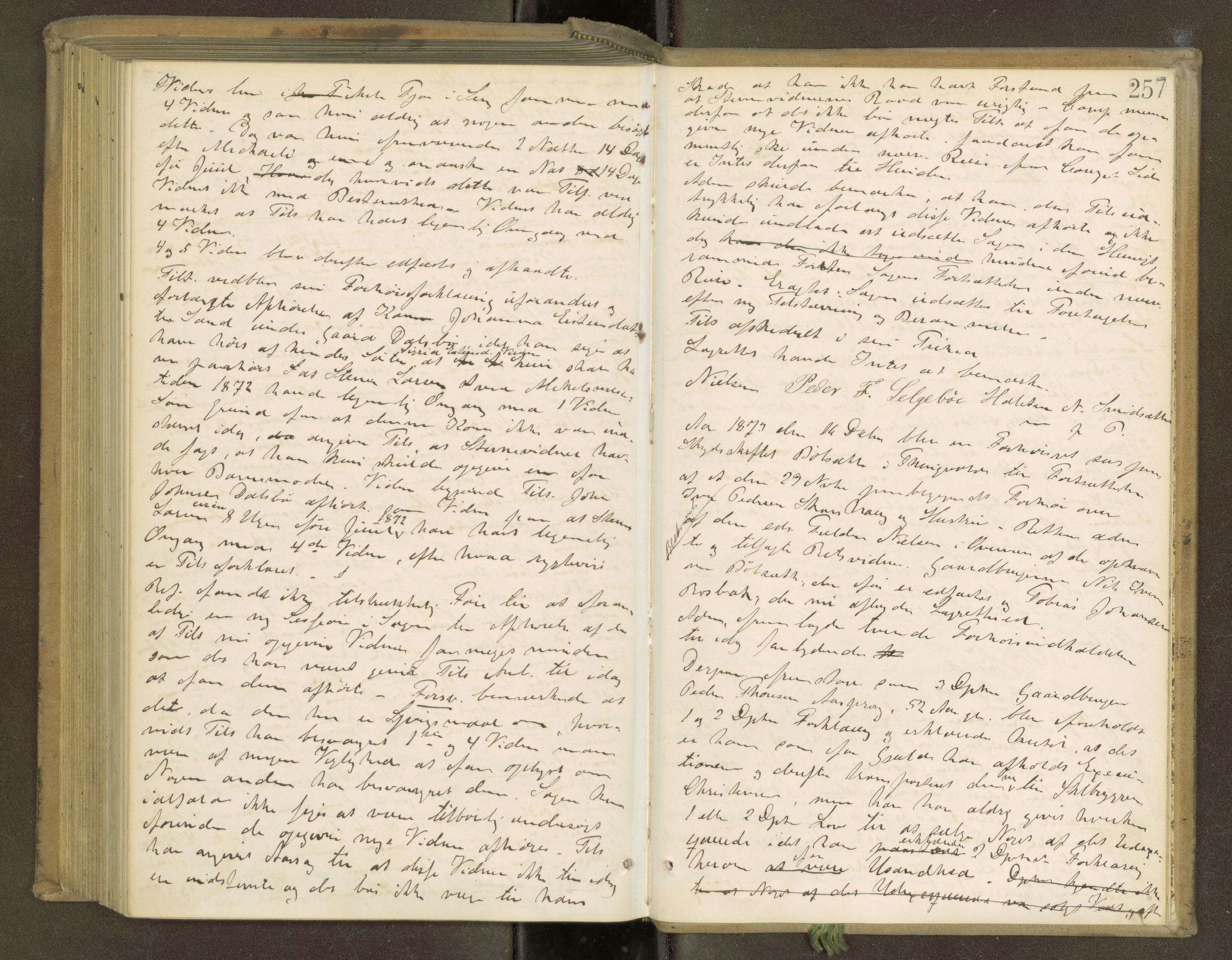 Nordmøre sorenskriveri, AV/SAT-A-4132/1/1/1B/L0012: Ekstrarettsprotokoll, 1870-1874, s. 256b-257a