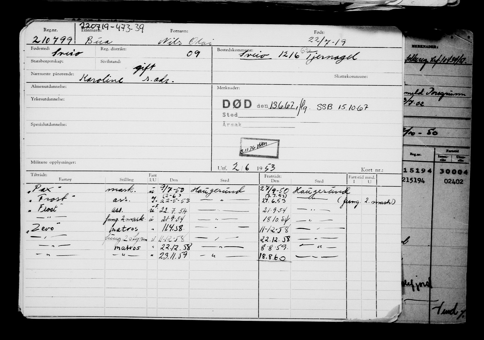 Direktoratet for sjømenn, AV/RA-S-3545/G/Gb/L0170: Hovedkort, 1919, s. 372