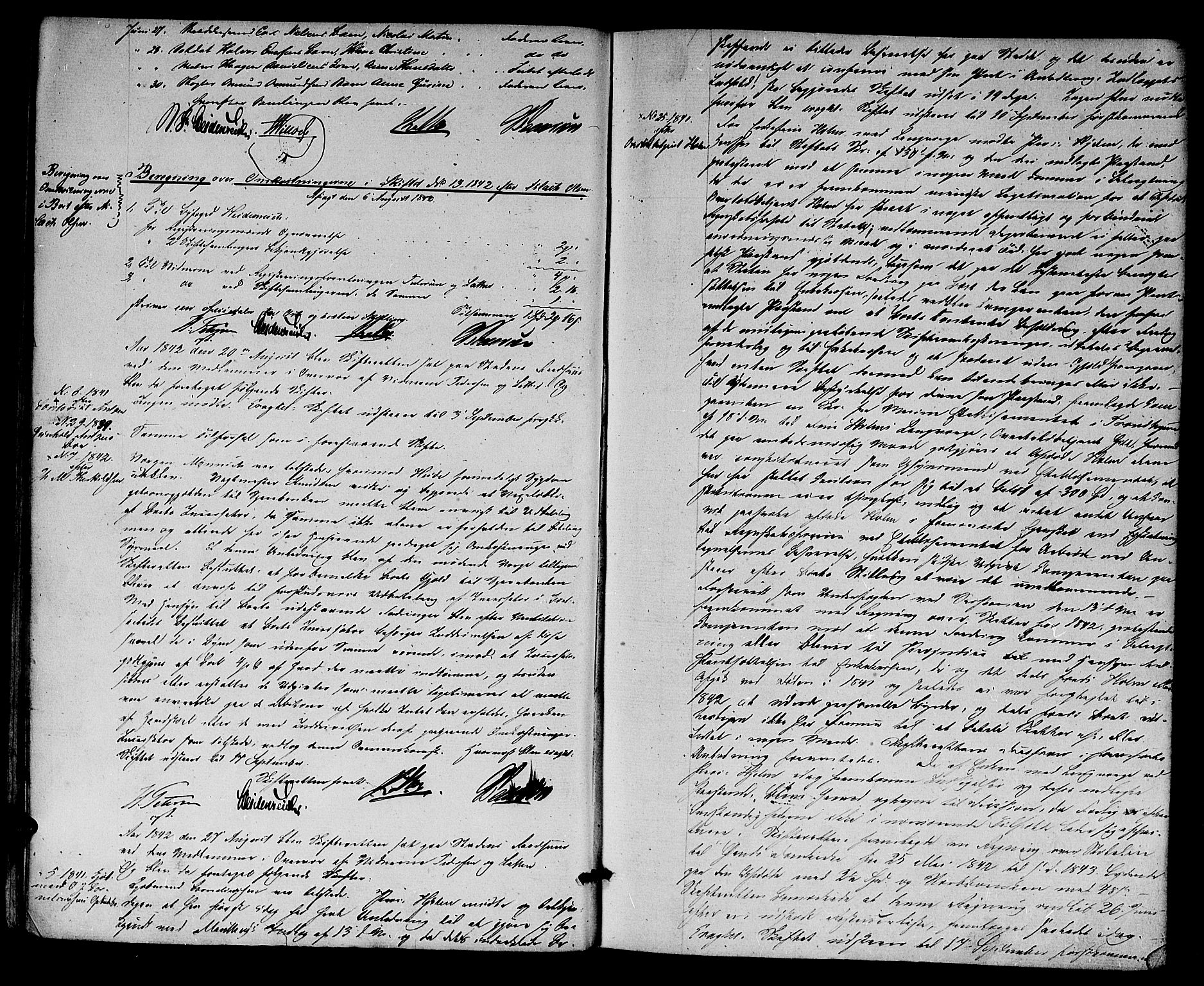 Kristiansand byrett, AV/SAK-1223-0001/H/Hc/L0023: Skifteprotokoll nr. 19, 1842-1845, s. 21b-22a