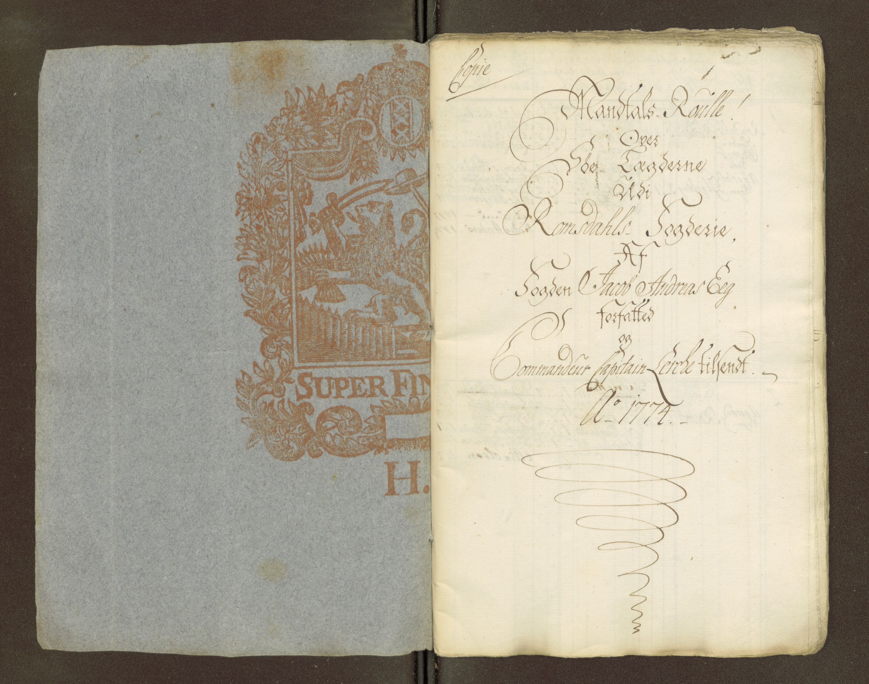 Sjøinnrulleringen - Trondhjemske distrikt, AV/SAT-A-5121/01/L0047/0002: -- / Lægds og hovedrulle for Romsdal fogderi, 1769-1790, s. 244