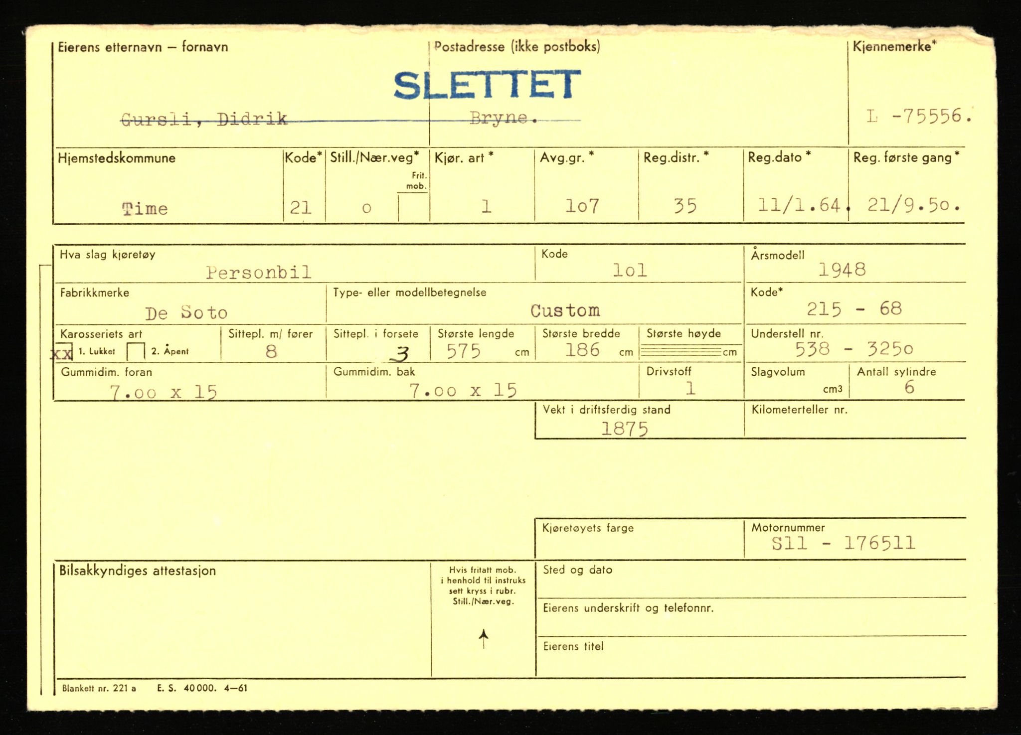 Stavanger trafikkstasjon, AV/SAST-A-101942/0/F/L0068: L-75000 - L-76799, 1930-1971, s. 751