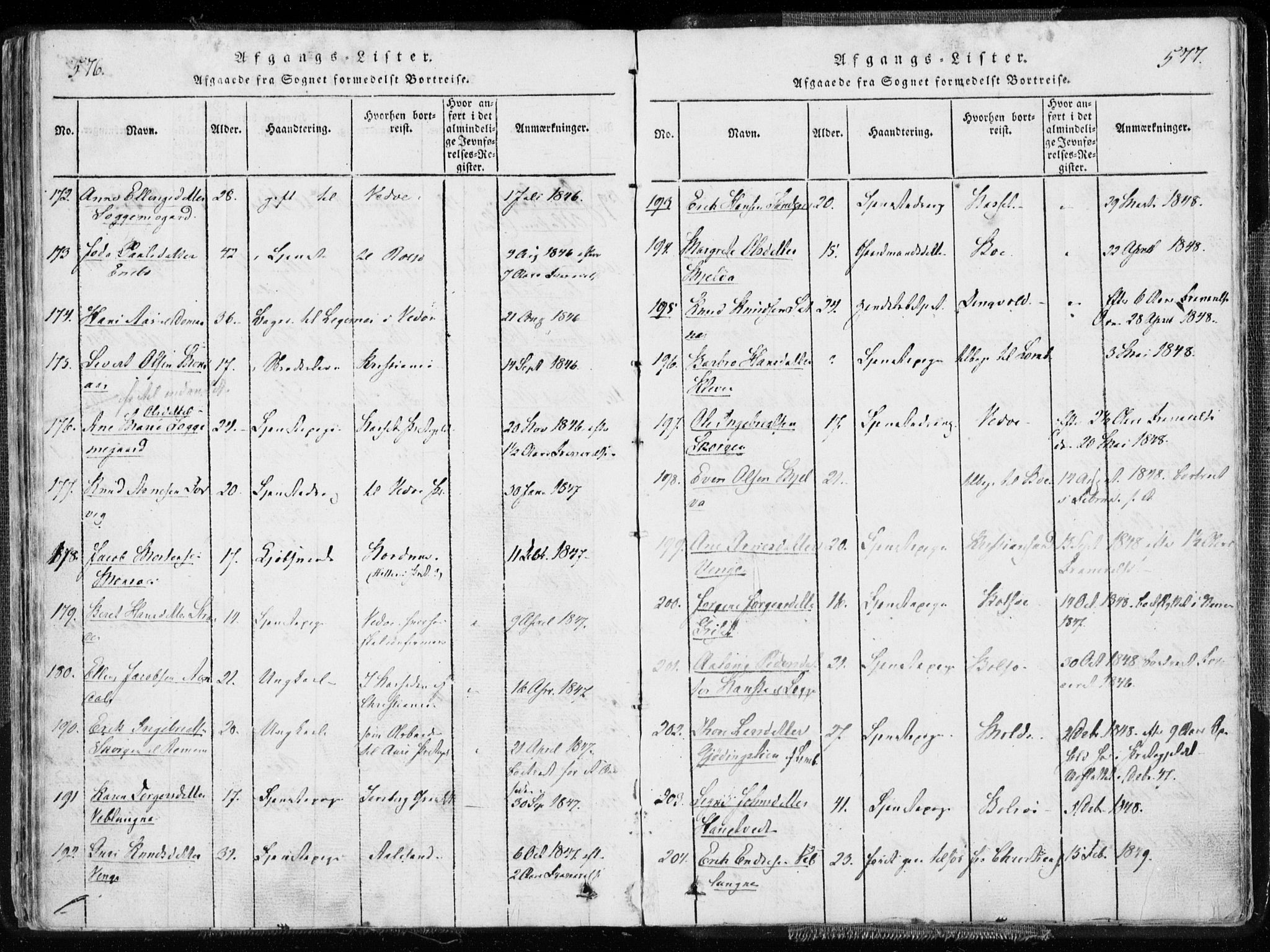 Ministerialprotokoller, klokkerbøker og fødselsregistre - Møre og Romsdal, SAT/A-1454/544/L0571: Ministerialbok nr. 544A04, 1818-1853, s. 576-577