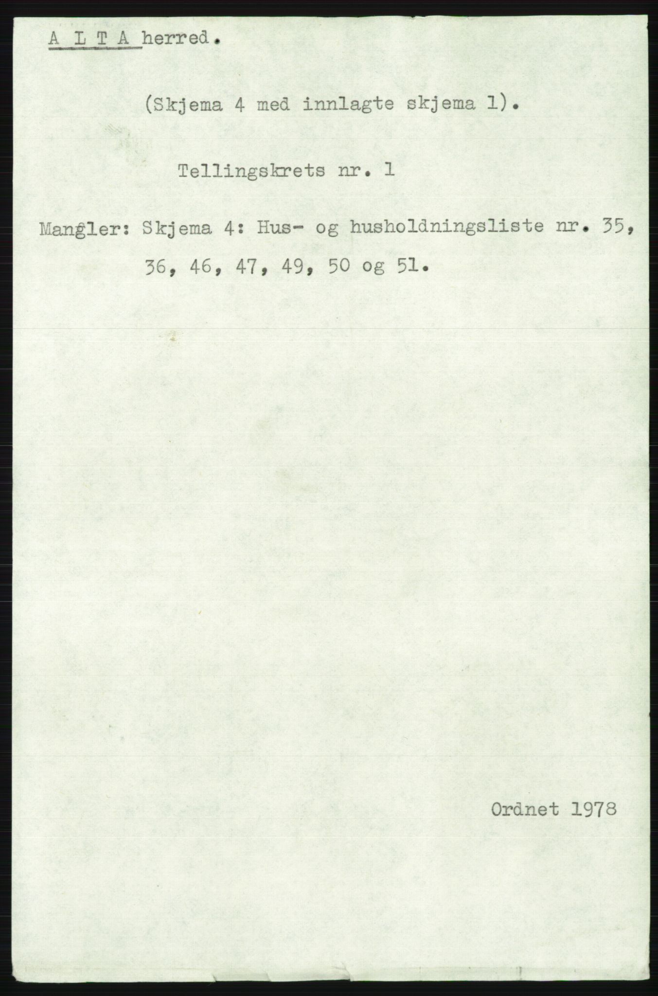 SATØ, Folketelling 1920 for 2012 Alta herred, 1920, s. 1084