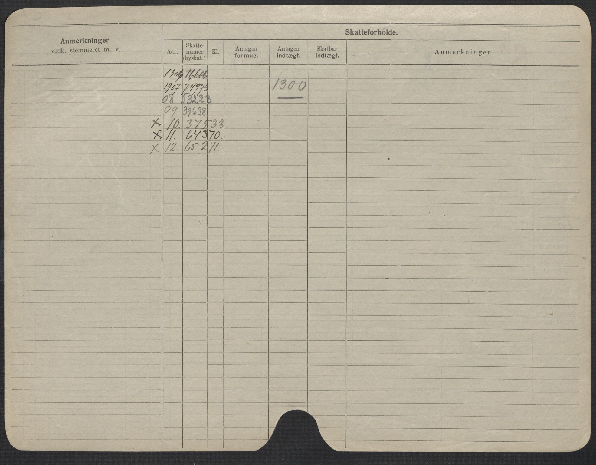 Oslo folkeregister, Registerkort, SAO/A-11715/F/Fa/Fac/L0010: Menn, 1906-1914, s. 1226b