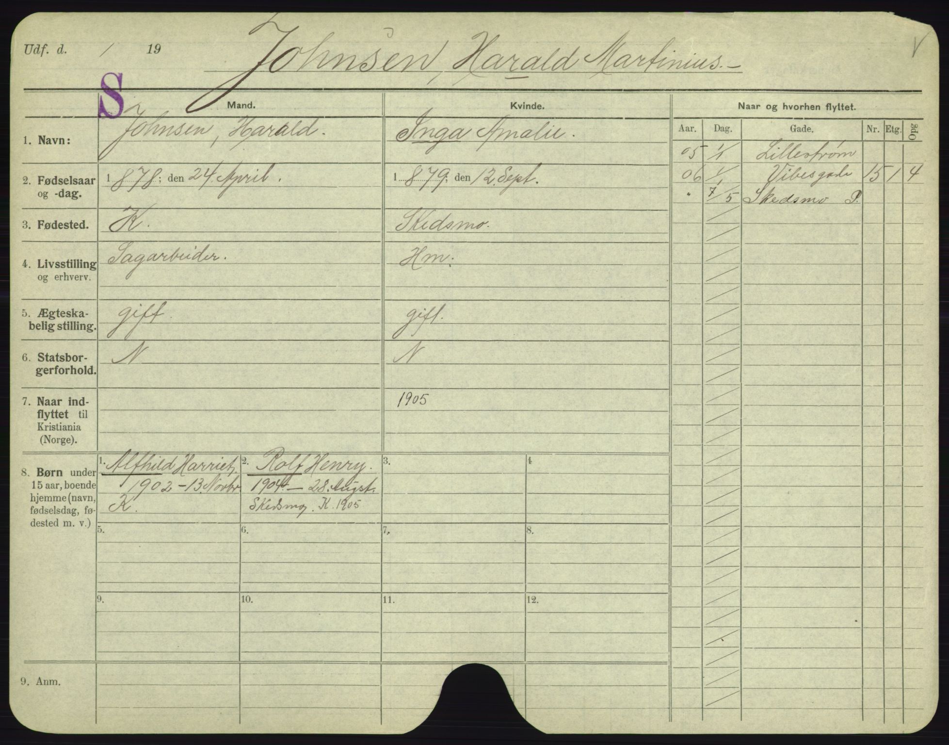 Oslo folkeregister, Registerkort, AV/SAO-A-11715/F/Fa/Fac/L0005: Menn, 1906-1914, s. 880a