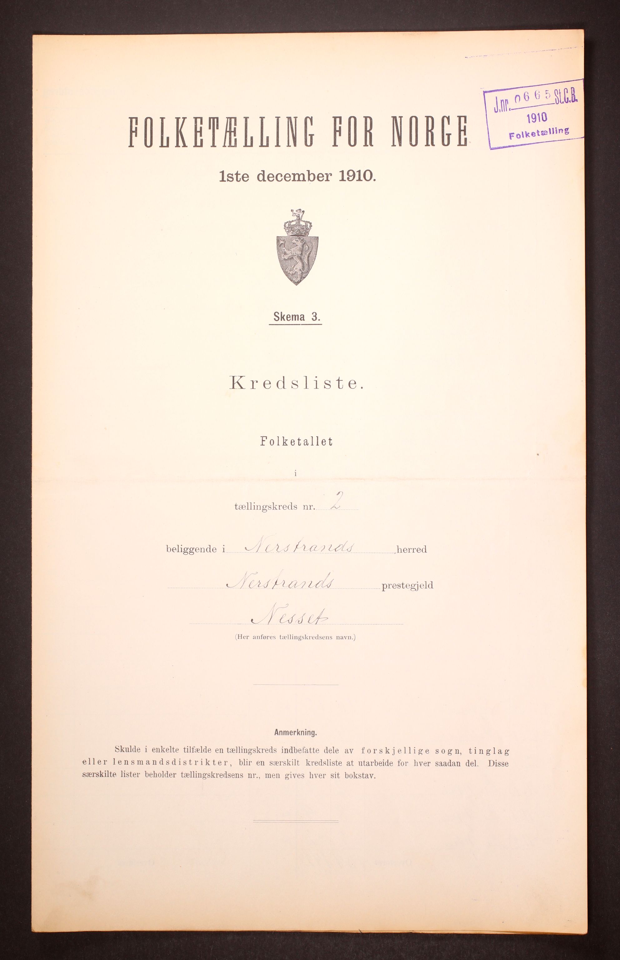 RA, Folketelling 1910 for 1139 Nedstrand herred, 1910, s. 7