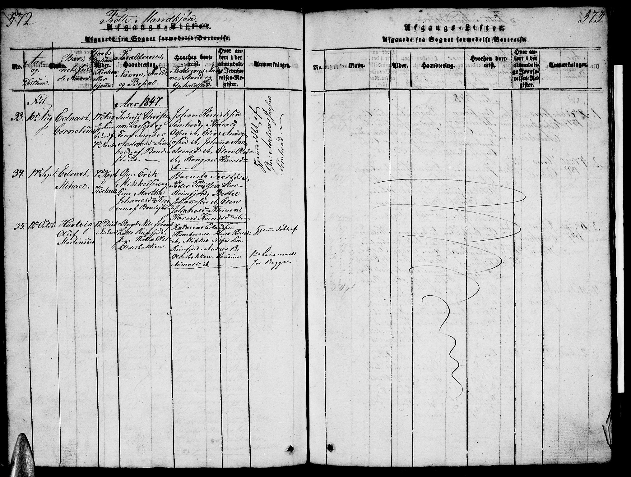 Ministerialprotokoller, klokkerbøker og fødselsregistre - Nordland, AV/SAT-A-1459/812/L0186: Klokkerbok nr. 812C04, 1820-1849, s. 572-573