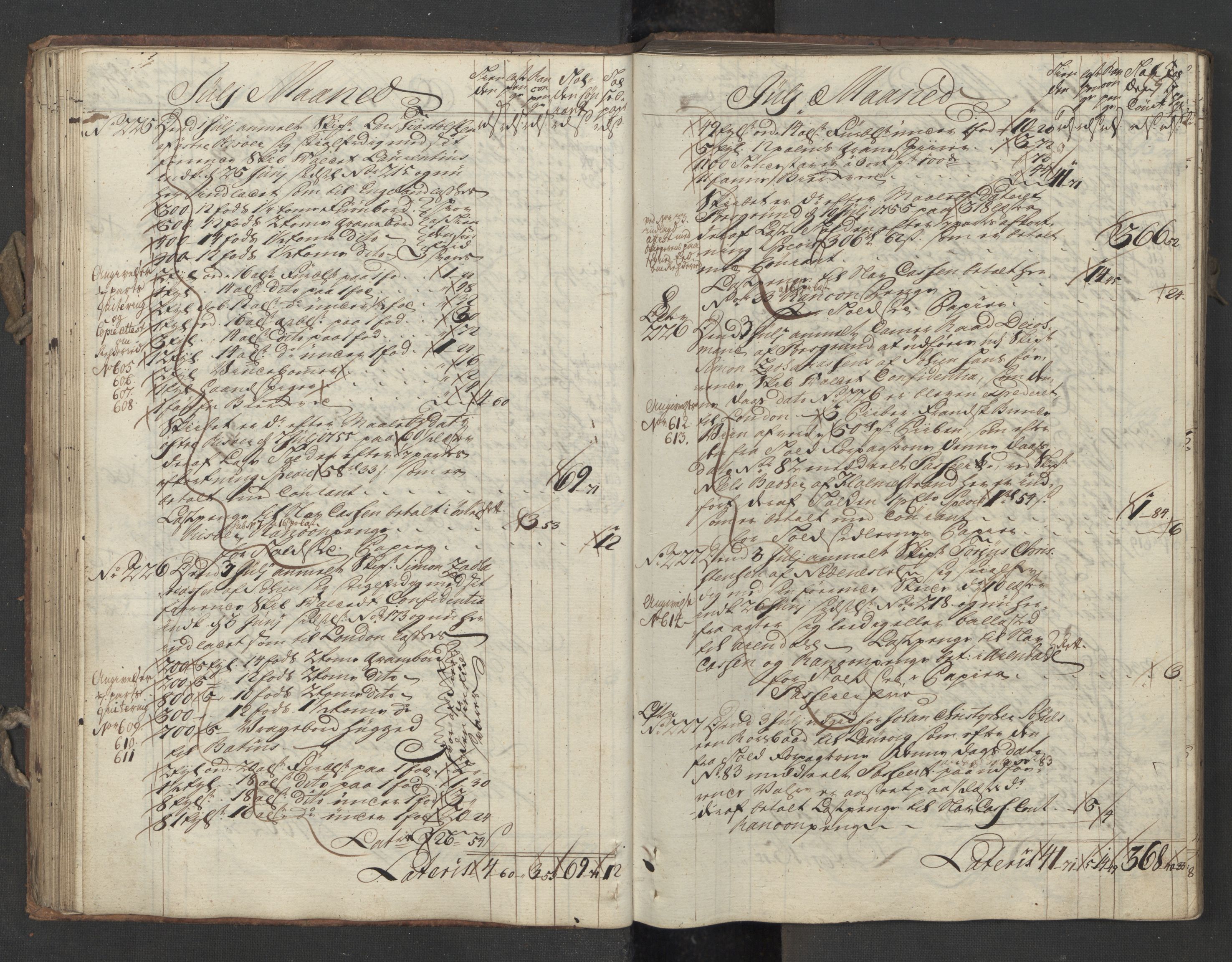 Generaltollkammeret, tollregnskaper, AV/RA-EA-5490/R12/L0029/0001: Tollregnskaper Langesund / Utgående hovedtollbok, 1756, s. 54b-55a