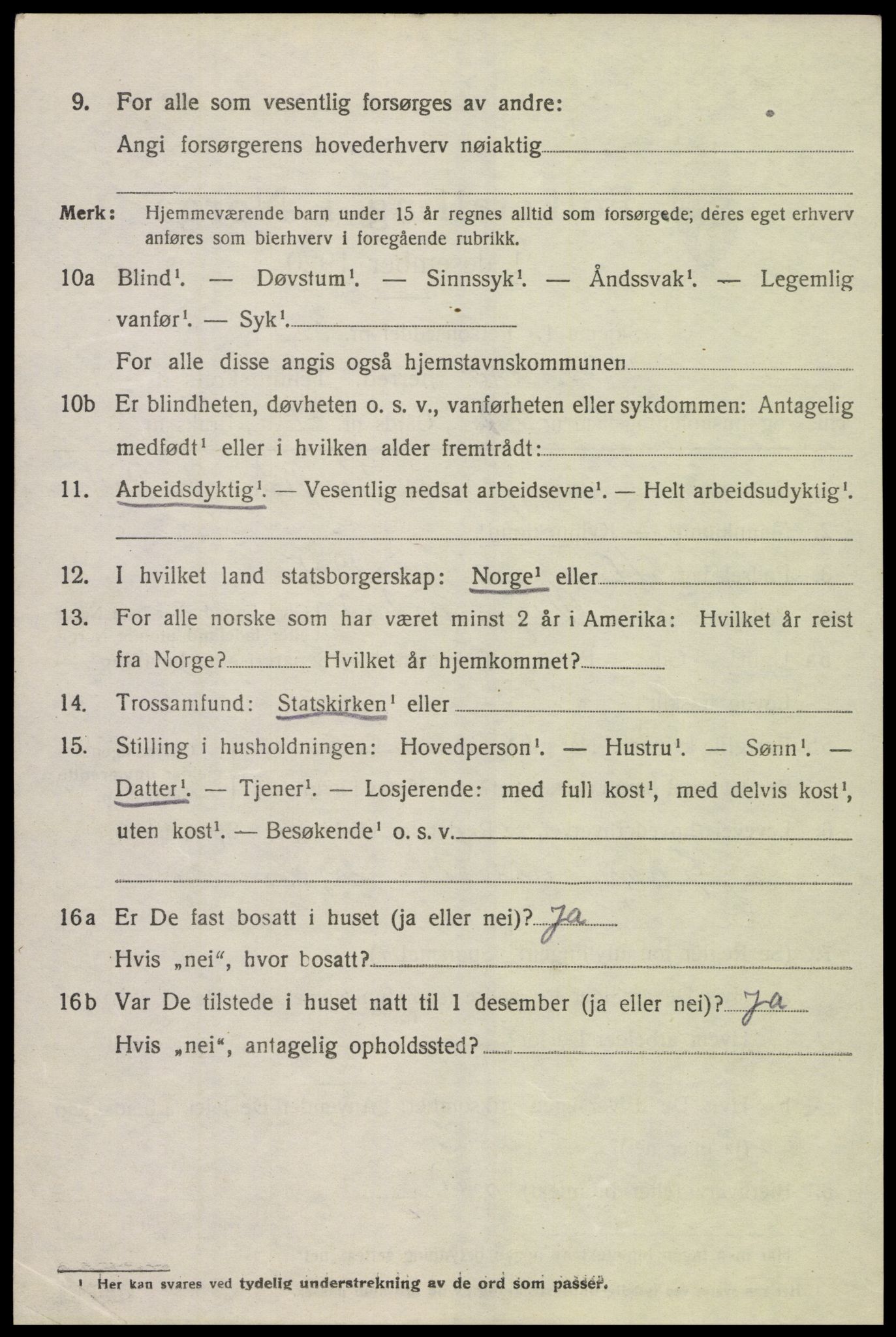 SAK, Folketelling 1920 for 1028 Vigmostad herred, 1920, s. 1922