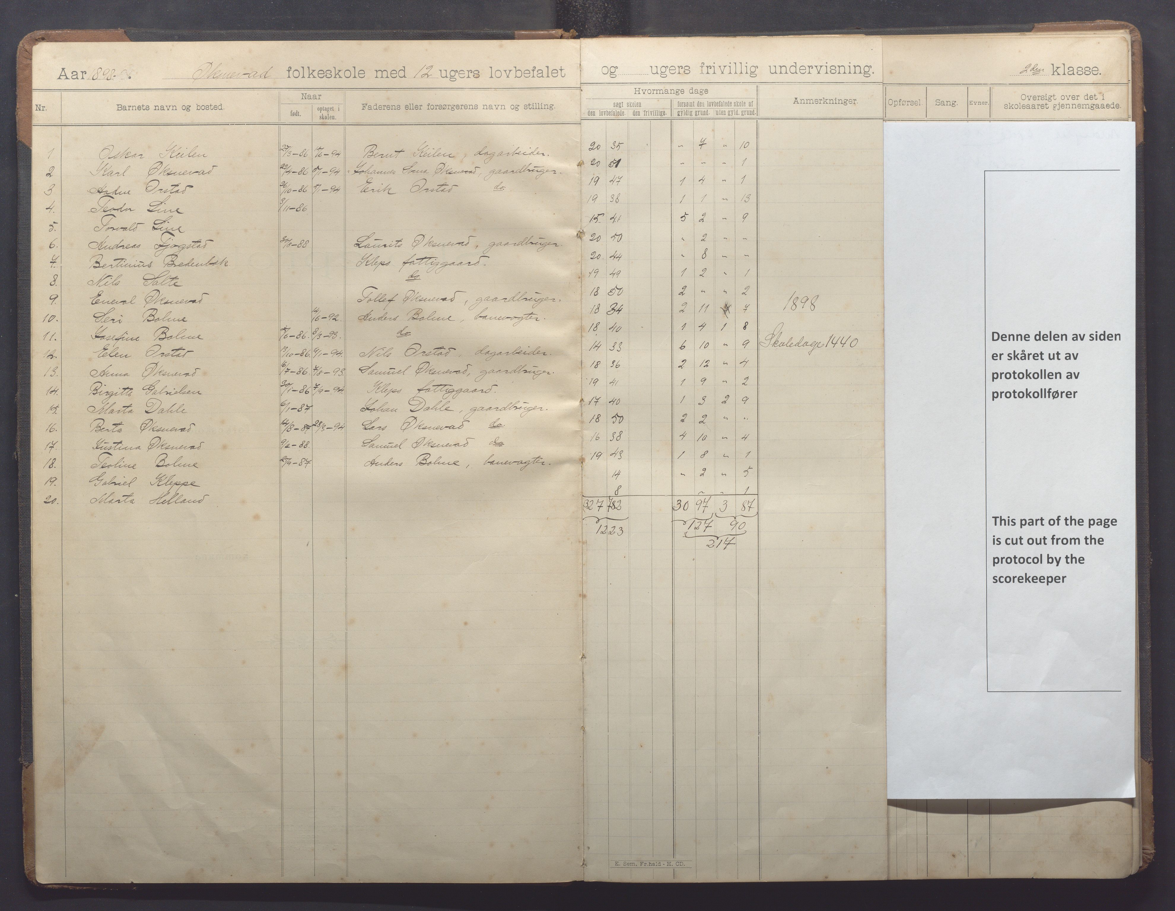 Klepp kommune - Engelsvoll skole, IKAR/K-100299/H/L0001: Skoleprotokoll, 1908-1918, s. 4