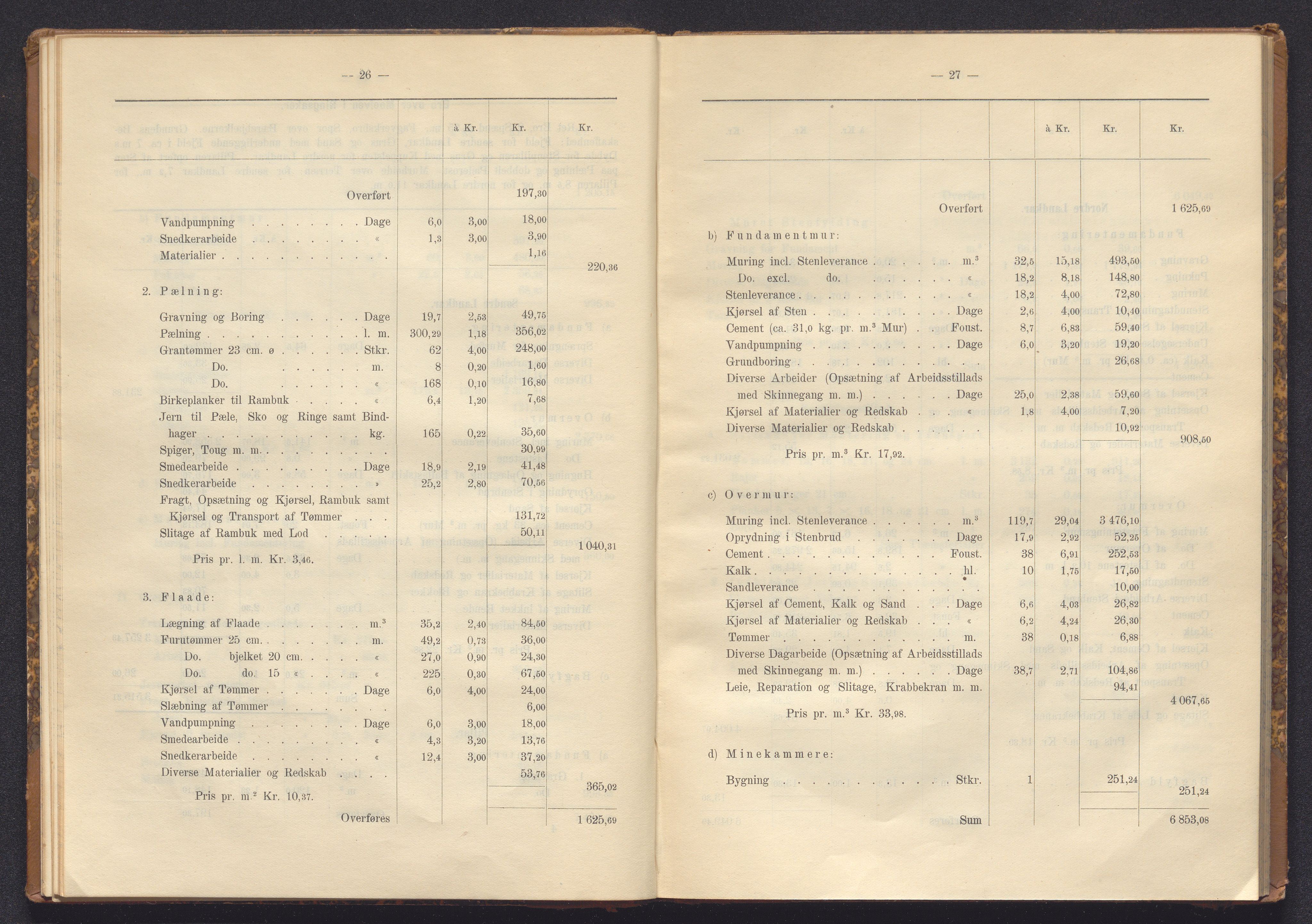Norges Statsbaner Bibliotek (NSB), AV/SAKO-A-355/E/Ea/L0161/0006: Jernbanedrift (656.2) / Dovrebanen. Avslutningsrapport for jernbaneanlegg Hamar - Sel, 1898, s. 26-27