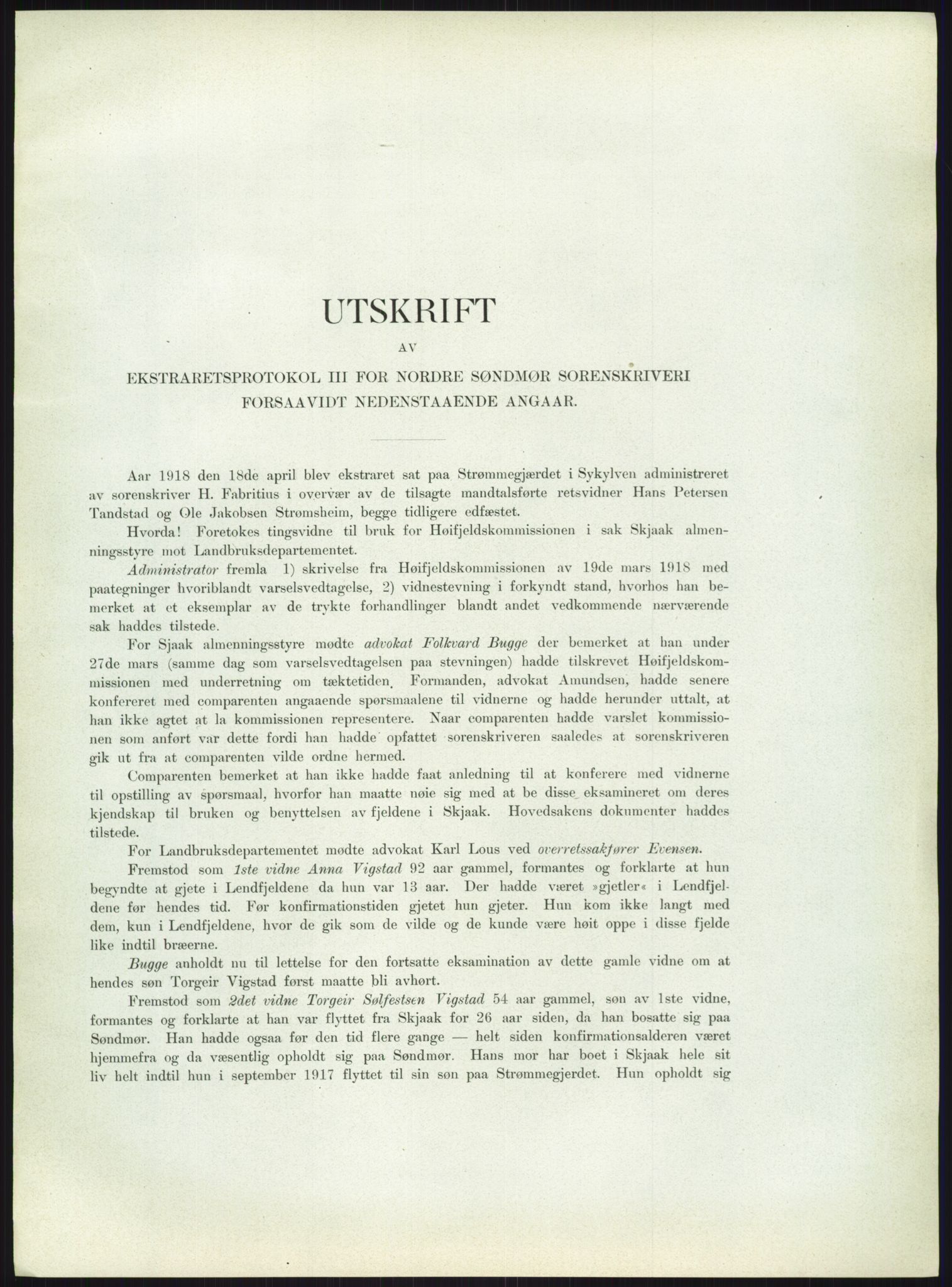 Høyfjellskommisjonen, AV/RA-S-1546/X/Xa/L0001: Nr. 1-33, 1909-1953, s. 2905