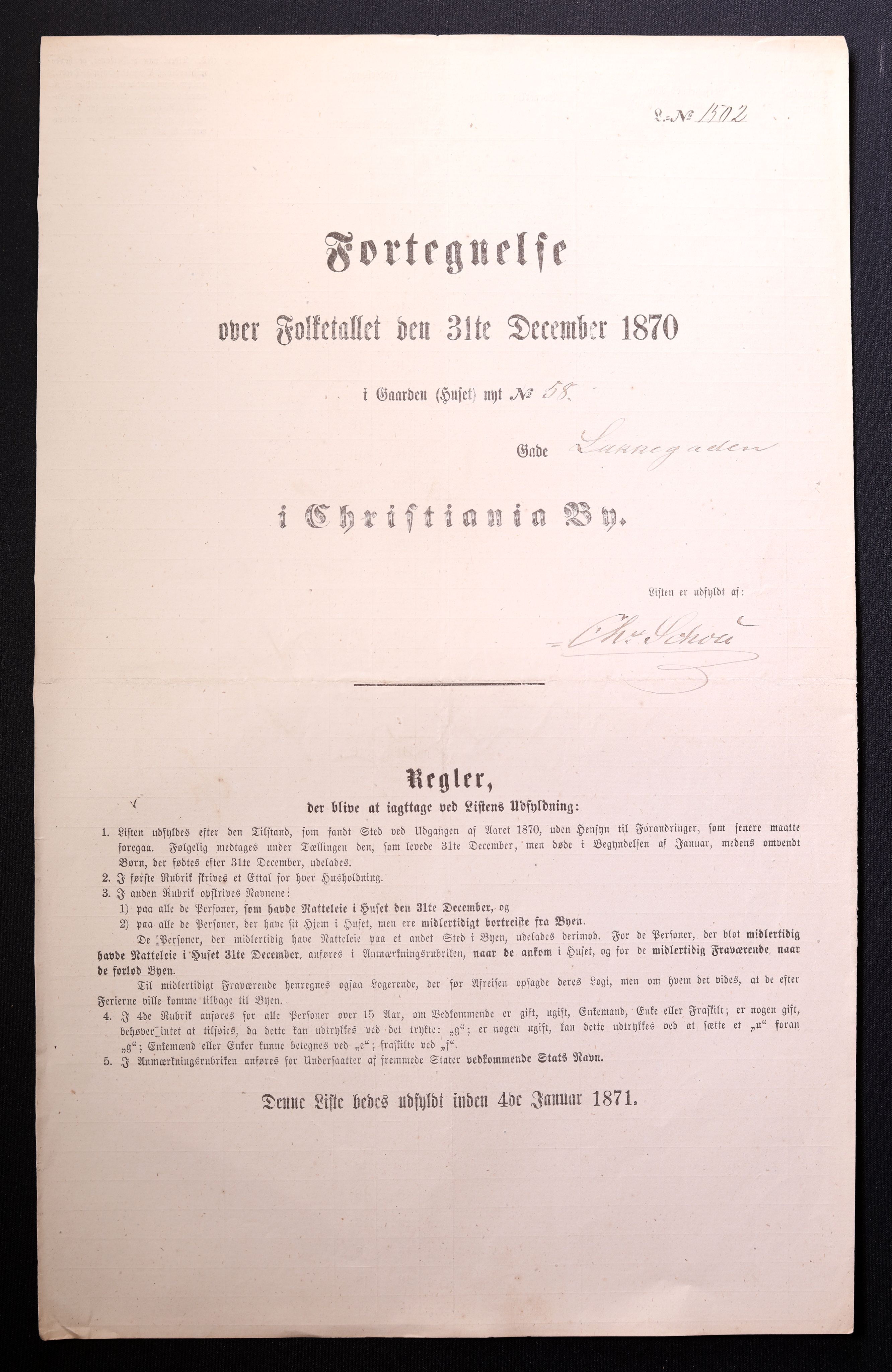 RA, Folketelling 1870 for 0301 Kristiania kjøpstad, 1870, s. 1865