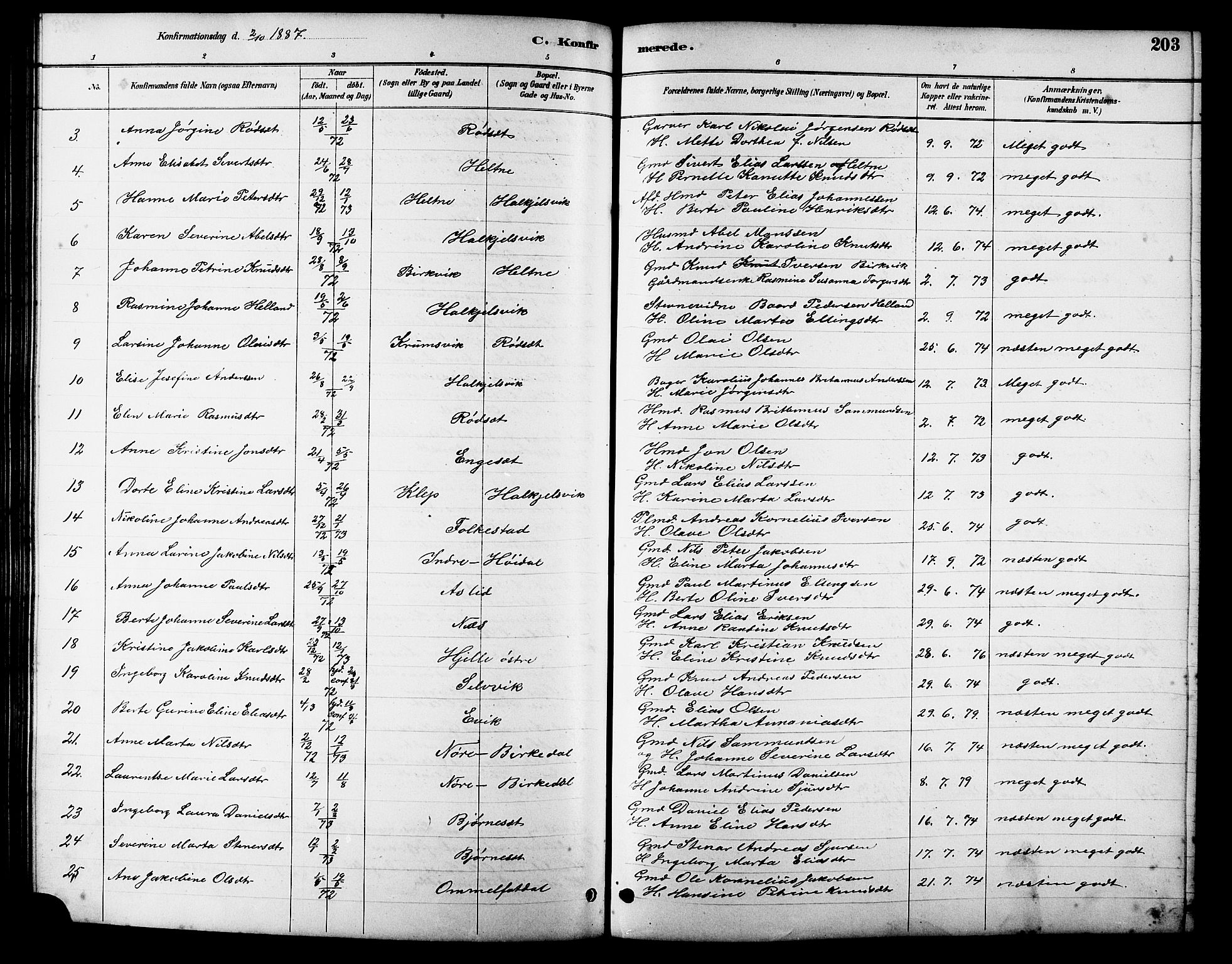 Ministerialprotokoller, klokkerbøker og fødselsregistre - Møre og Romsdal, AV/SAT-A-1454/511/L0158: Klokkerbok nr. 511C04, 1884-1903, s. 203