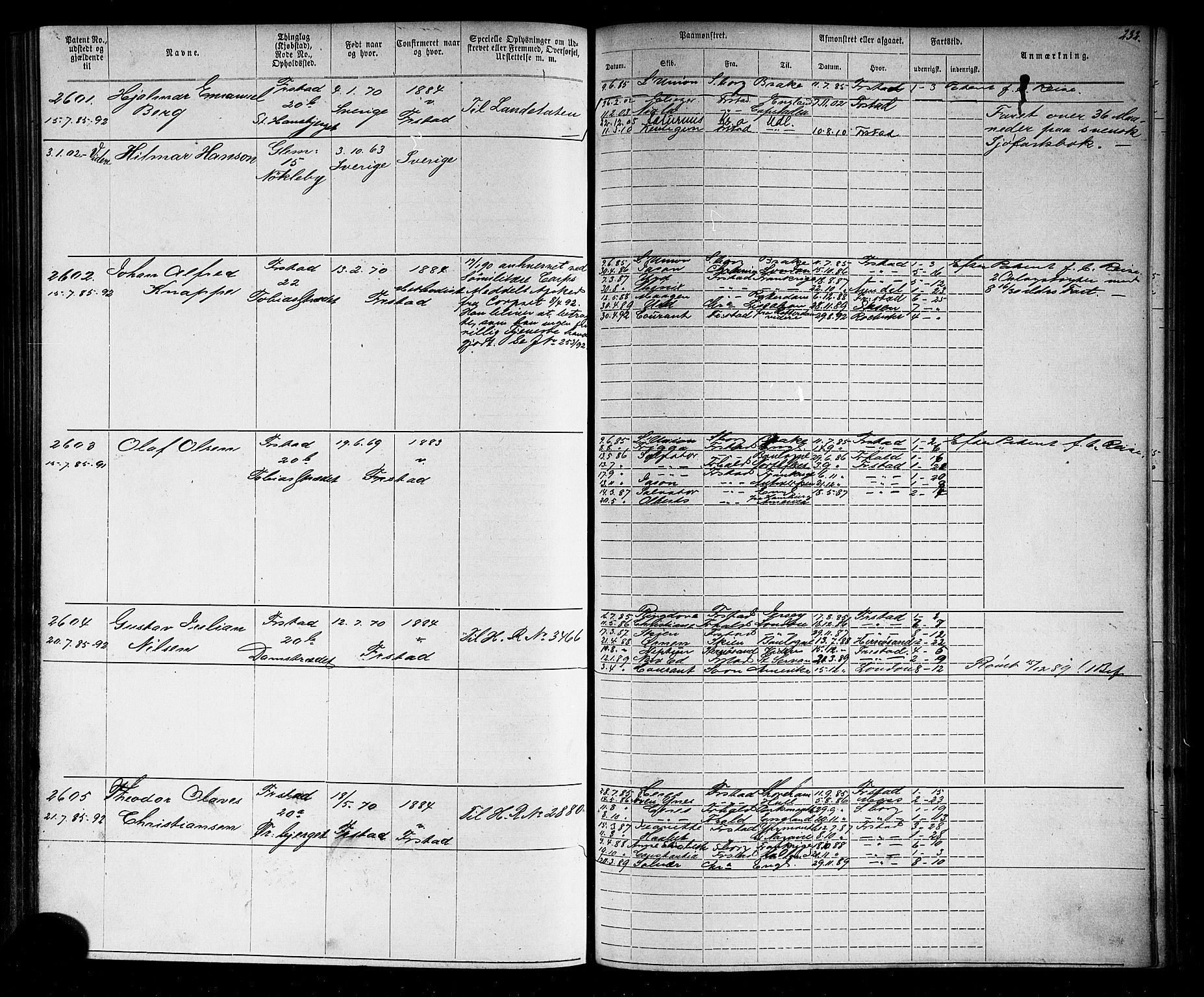 Fredrikstad mønstringskontor, AV/SAO-A-10569b/F/Fc/Fca/L0004: Annotasjonsrulle, 1885-1893, s. 238