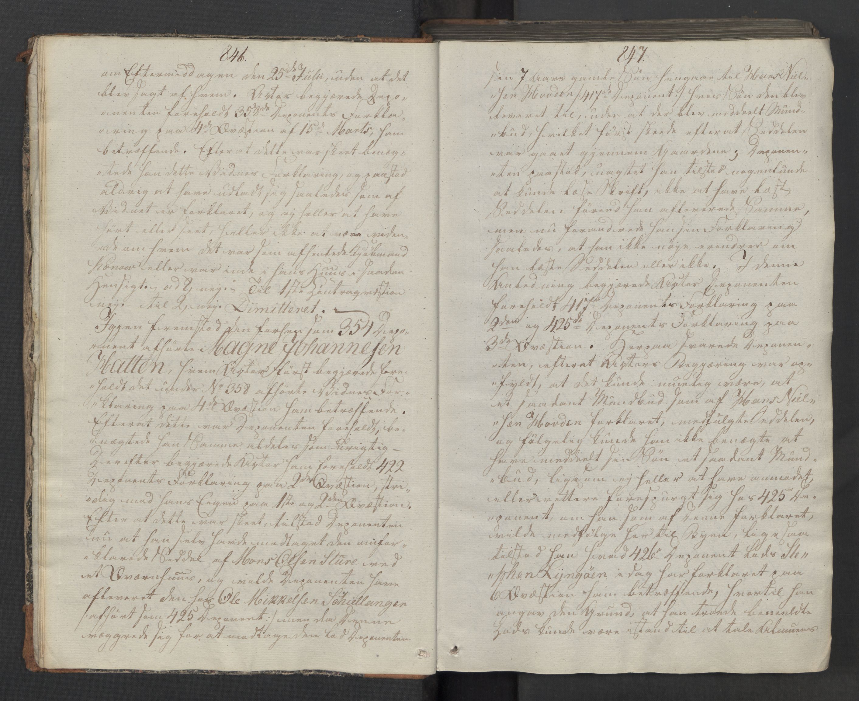 Justisdepartementet, Kommisjonen vedrørende opptøyer i Bergen 1814 og almuens klager, AV/RA-S-3795/D/L0002: Kommisjonsakt 2. bind (s. 839-1664), 1816-1819, s. 846-847