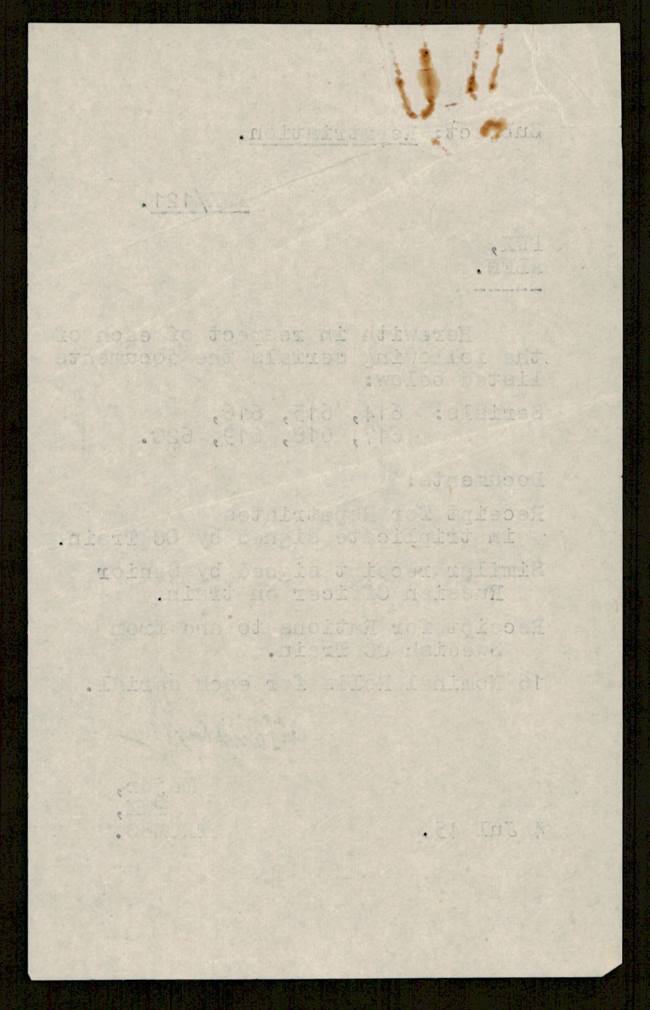 Flyktnings- og fangedirektoratet, Repatrieringskontoret, RA/S-1681/D/Db/L0016: Displaced Persons (DPs) og sivile tyskere, 1945-1948, s. 4