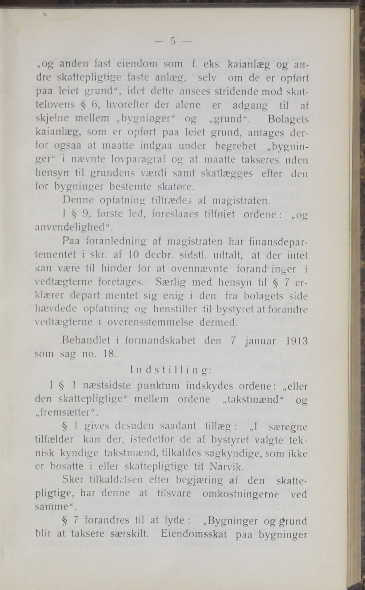 Narvik kommune. Formannskap , AIN/K-18050.150/A/Ab/L0003: Møtebok, 1913