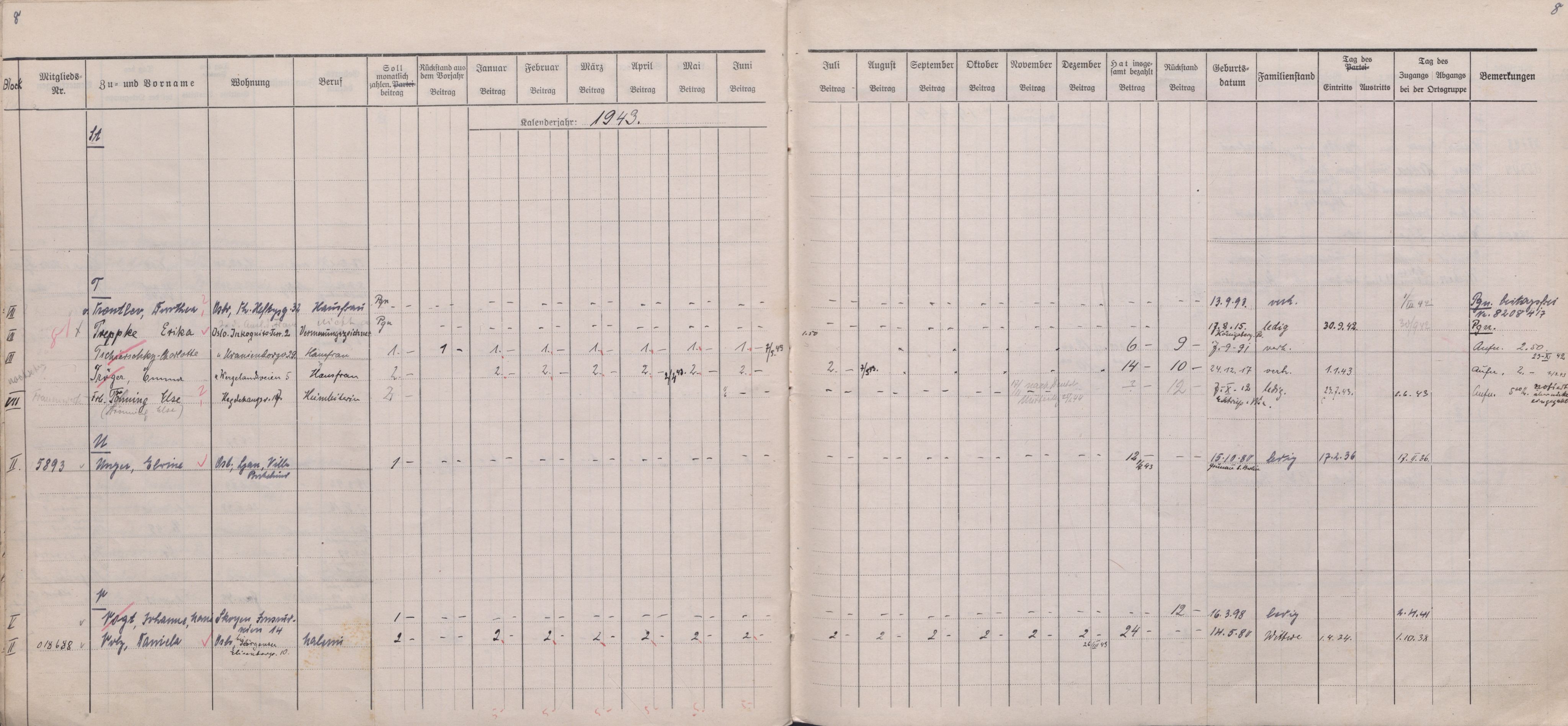 Forsvarets Overkommando. 2 kontor. Arkiv 11.4. Spredte tyske arkivsaker, AV/RA-RAFA-7031/D/Dar/Darb/L0016: Reichskommissariat - NSDAP in Norwegen, 1941-1944, s. 17