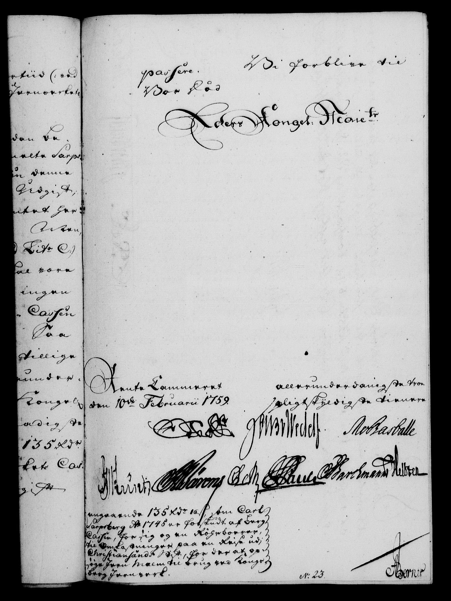 Rentekammeret, Kammerkanselliet, RA/EA-3111/G/Gf/Gfa/L0041: Norsk relasjons- og resolusjonsprotokoll (merket RK 52.41), 1759, s. 144