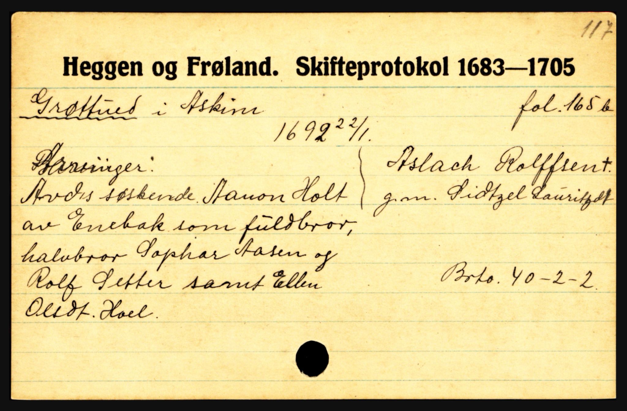 Heggen og Frøland sorenskriveri I, SAO/A-11556/H, 1667-1811, s. 1727