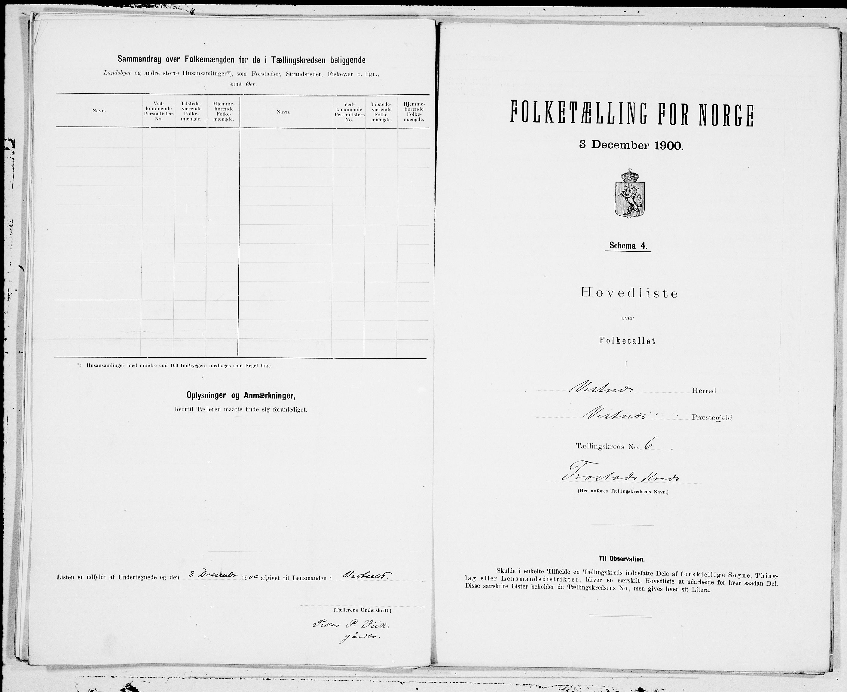 SAT, Folketelling 1900 for 1535 Vestnes herred, 1900, s. 12