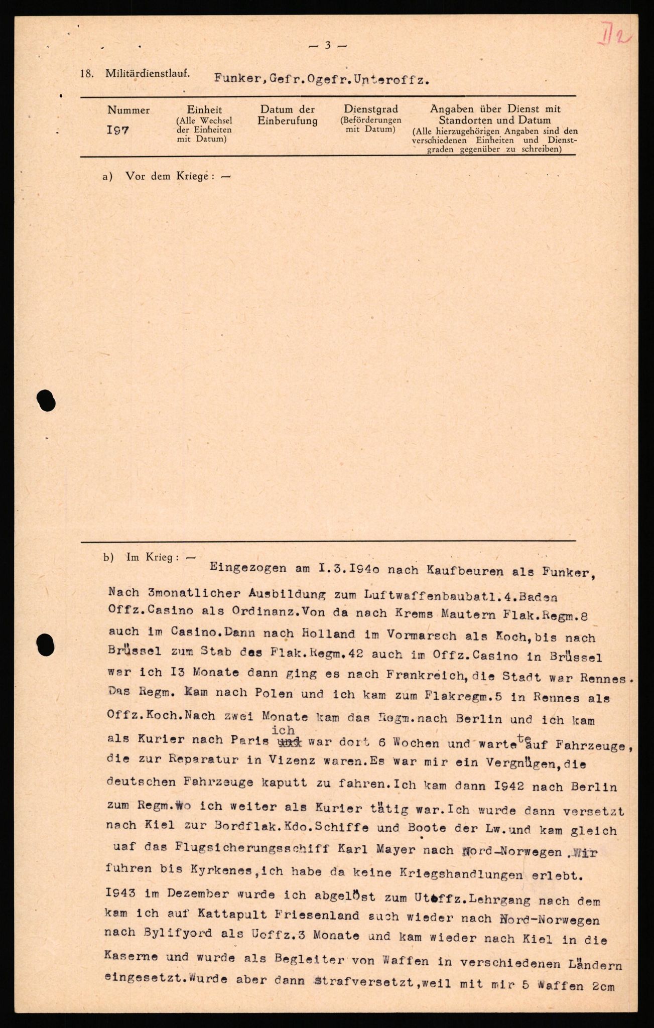 Forsvaret, Forsvarets overkommando II, AV/RA-RAFA-3915/D/Db/L0038: CI Questionaires. Tyske okkupasjonsstyrker i Norge. Østerrikere., 1945-1946, s. 252