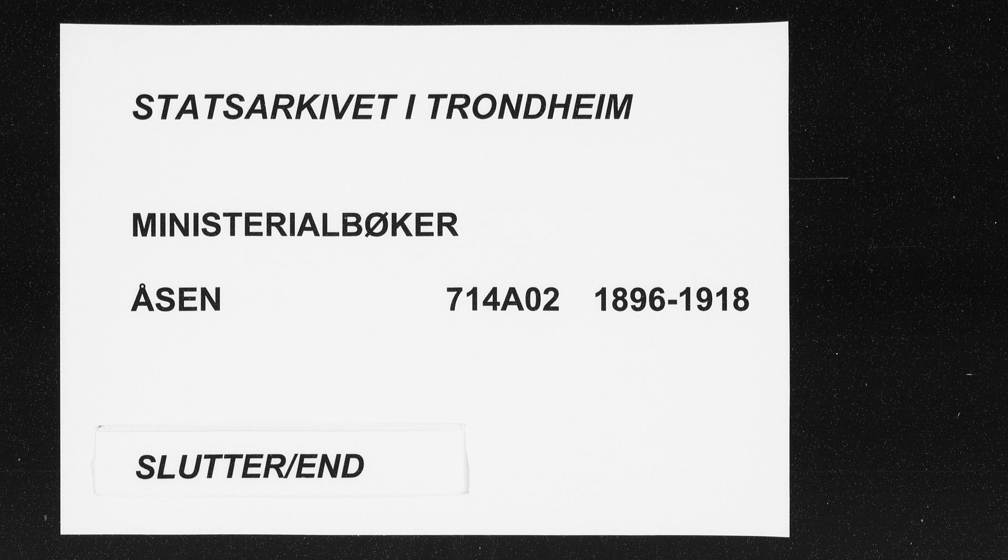Ministerialprotokoller, klokkerbøker og fødselsregistre - Nord-Trøndelag, SAT/A-1458/714/L0131: Ministerialbok nr. 714A02, 1896-1918