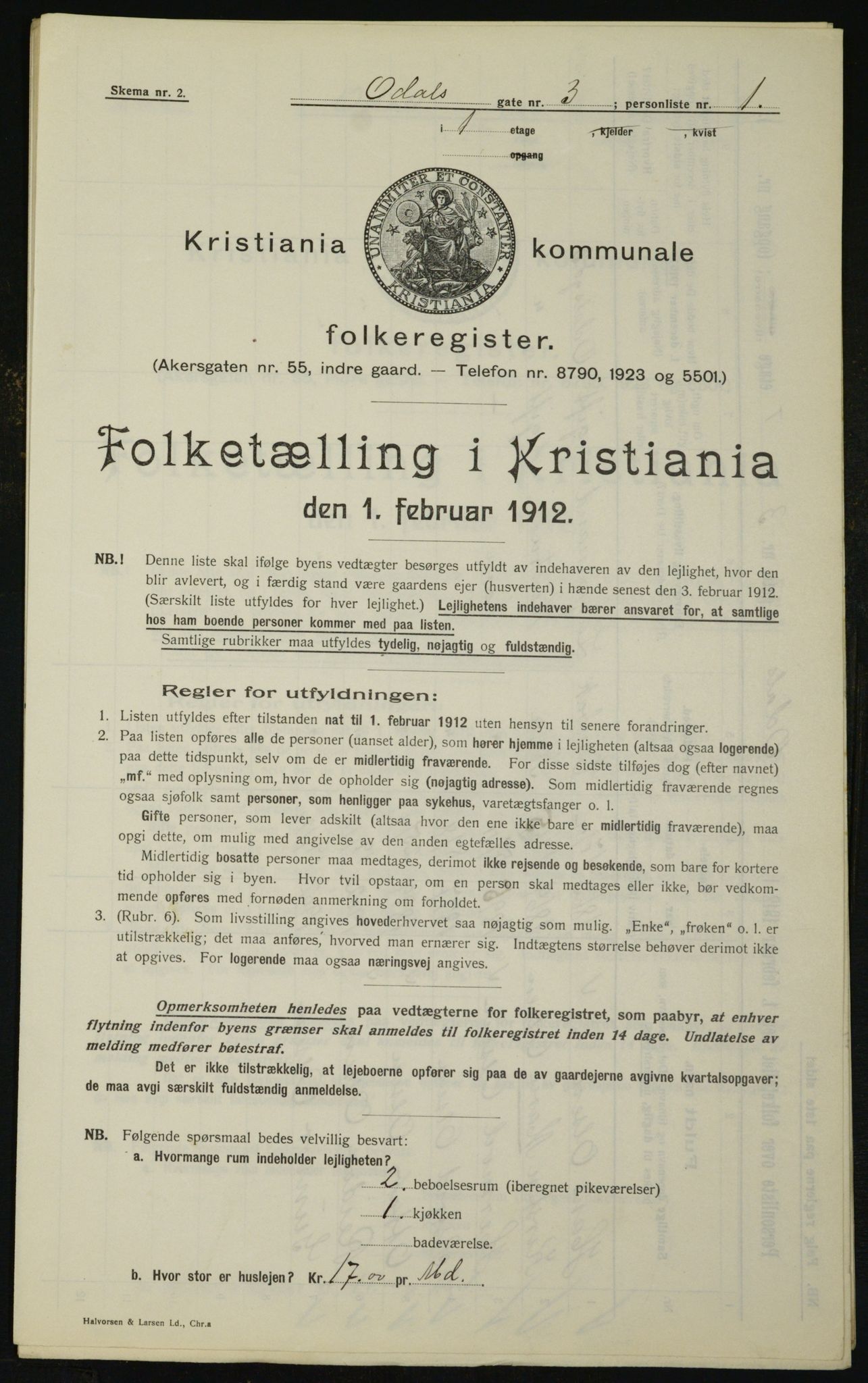 OBA, Kommunal folketelling 1.2.1912 for Kristiania, 1912, s. 75082