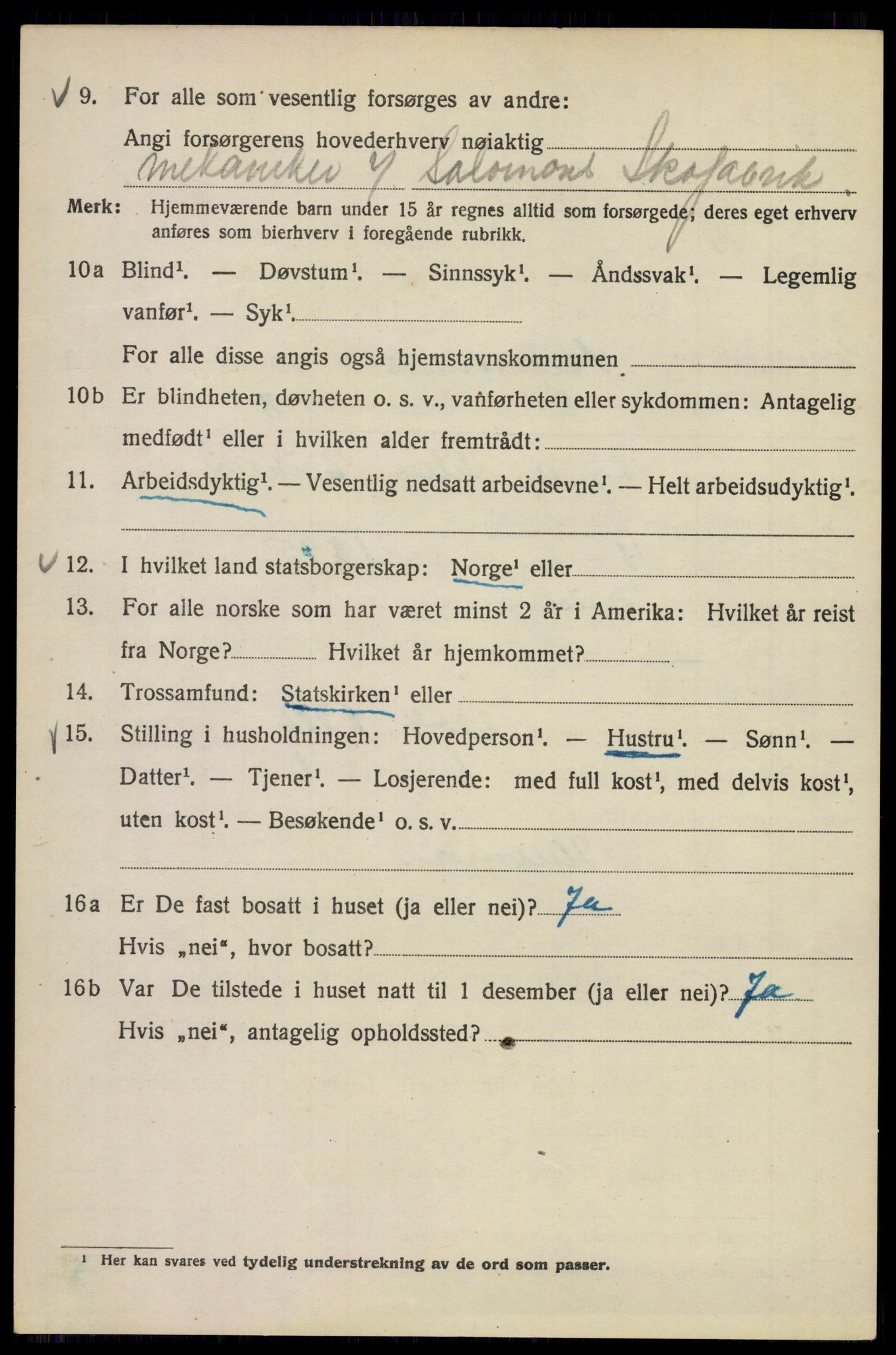 SAO, Folketelling 1920 for 0301 Kristiania kjøpstad, 1920, s. 538022