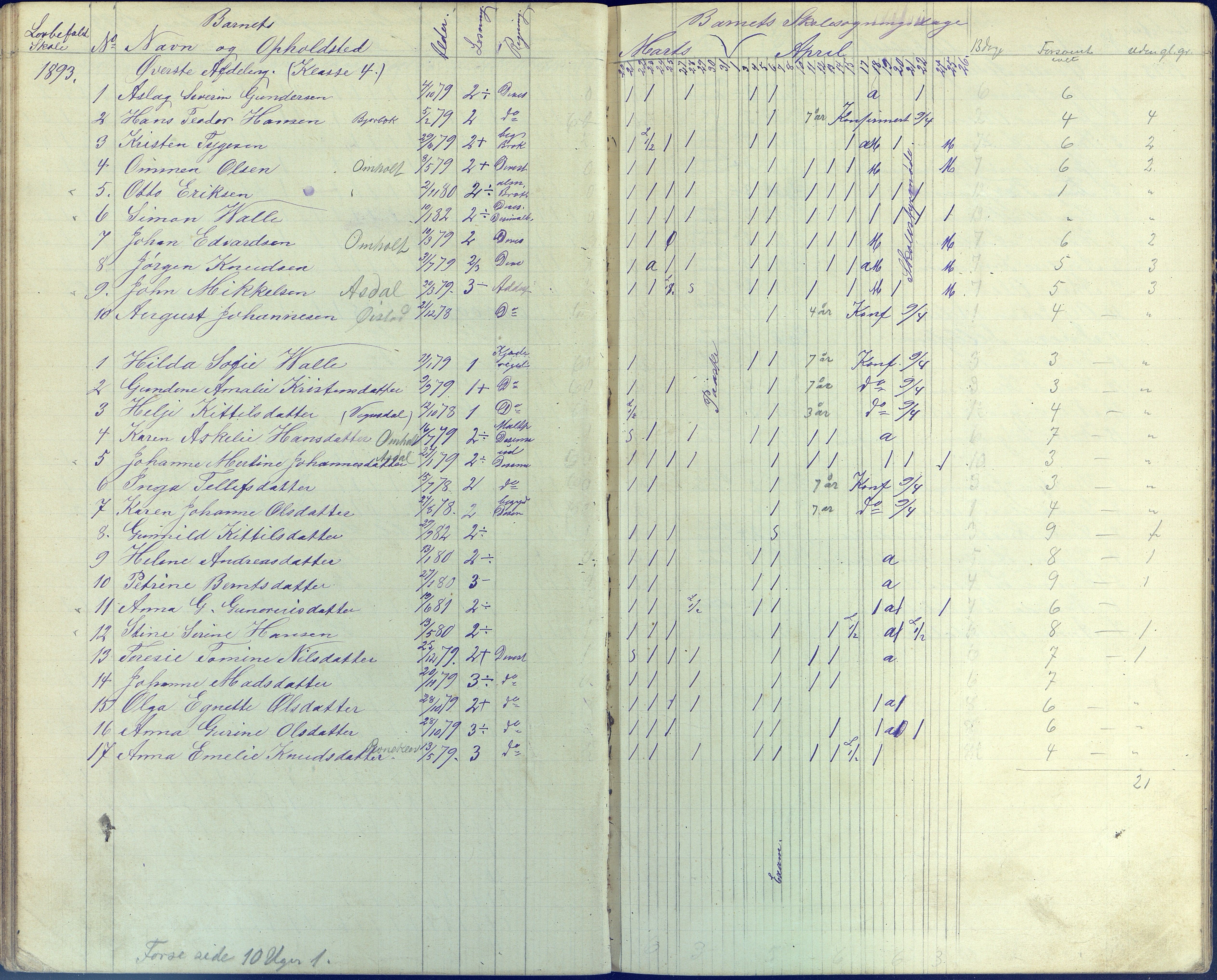 Øyestad kommune frem til 1979, AAKS/KA0920-PK/06/06E/L0006: Dagbok, 1891-1900