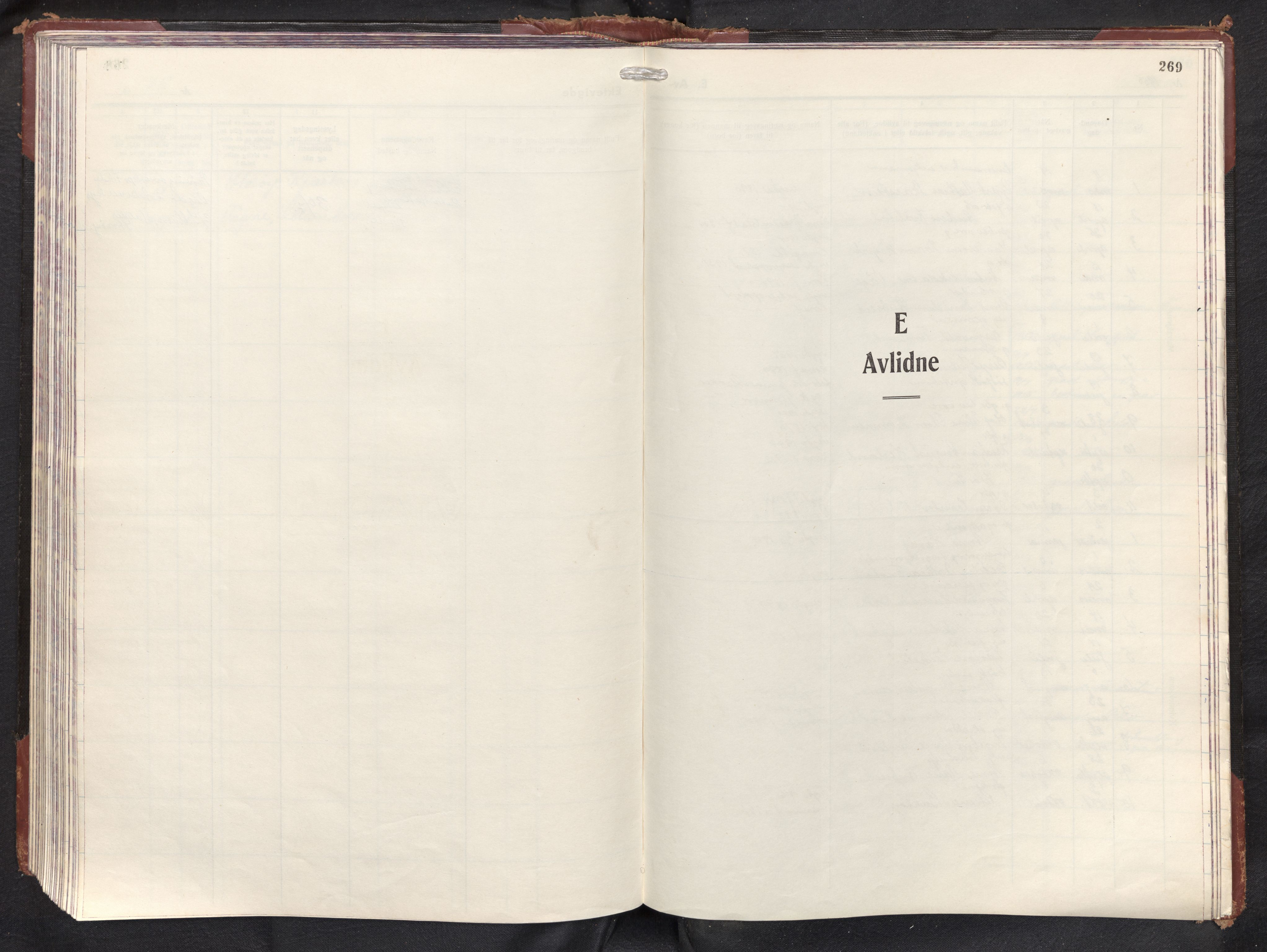 Askvoll sokneprestembete, SAB/A-79501/H/Hab/Haba/L0006: Klokkerbok nr. A 6, 1946-1976, s. 268b-269a