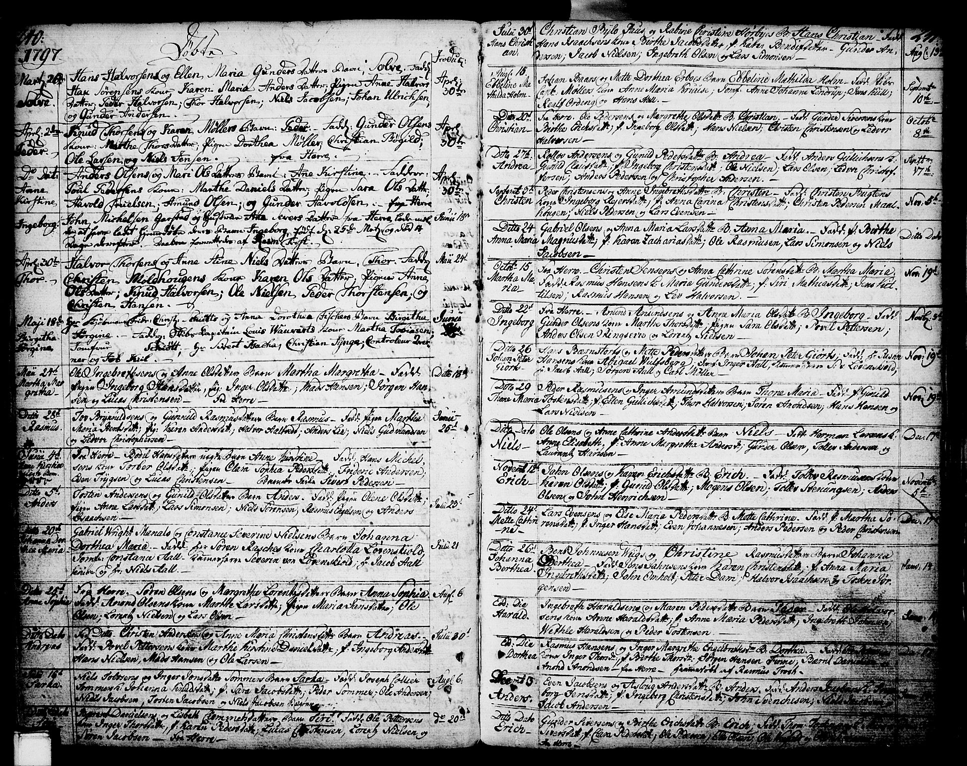 Porsgrunn kirkebøker , AV/SAKO-A-104/F/Fa/L0002: Ministerialbok nr. 2, 1764-1814, s. 240-241