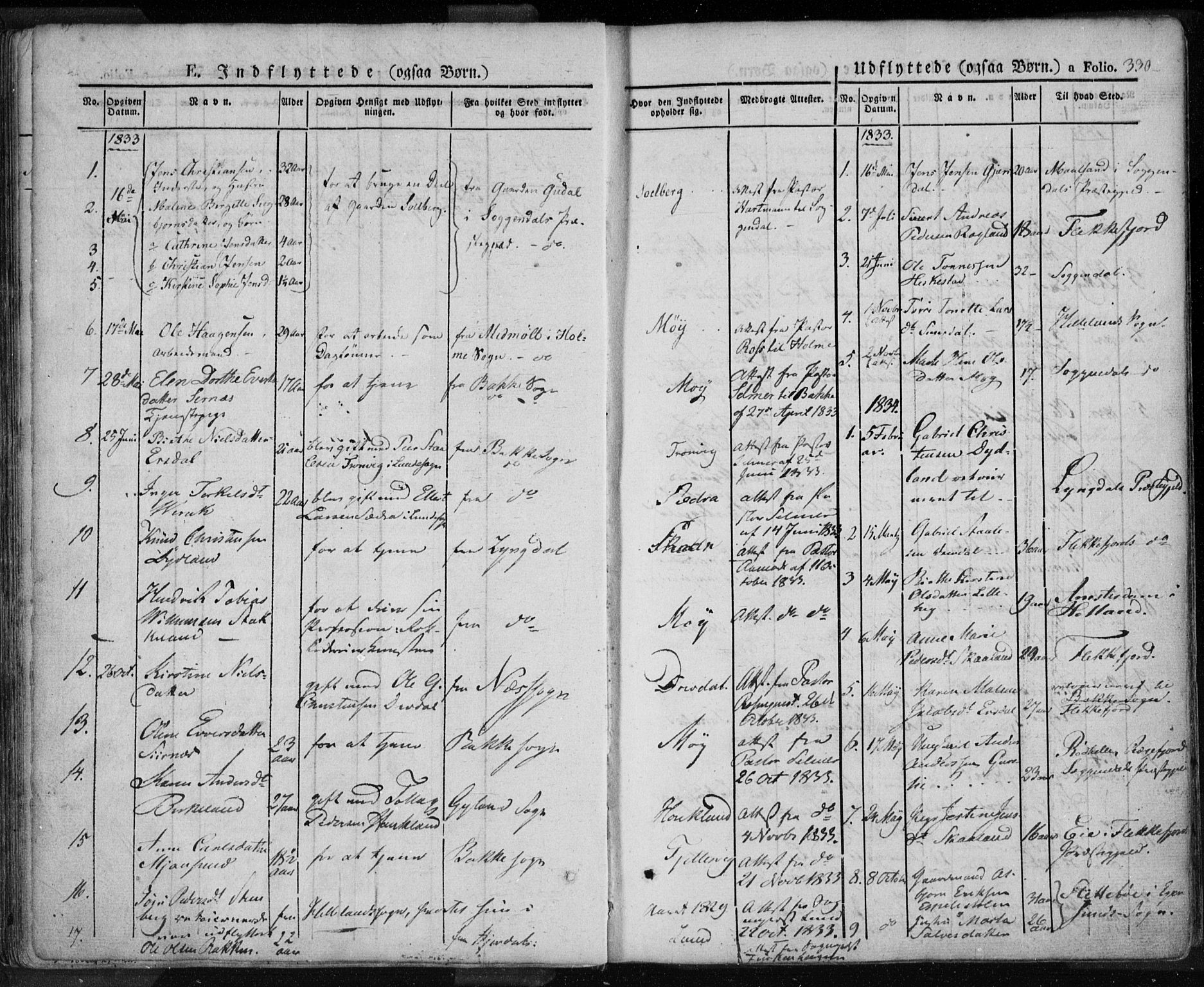 Lund sokneprestkontor, AV/SAST-A-101809/S06/L0008: Ministerialbok nr. A 7.2, 1833-1854, s. 330