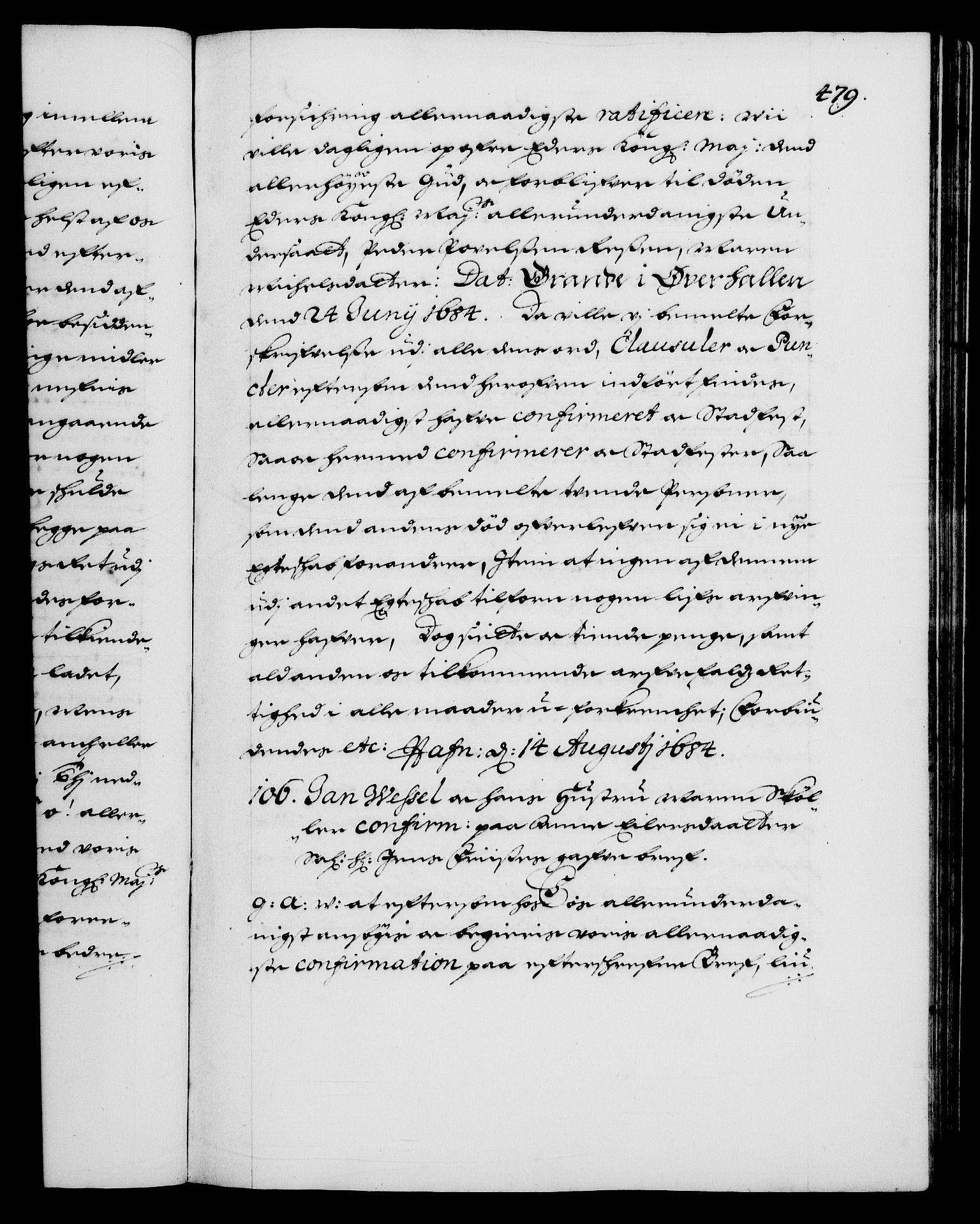 Danske Kanselli 1572-1799, RA/EA-3023/F/Fc/Fca/Fcaa/L0013: Norske registre (mikrofilm), 1681-1684, s. 479a