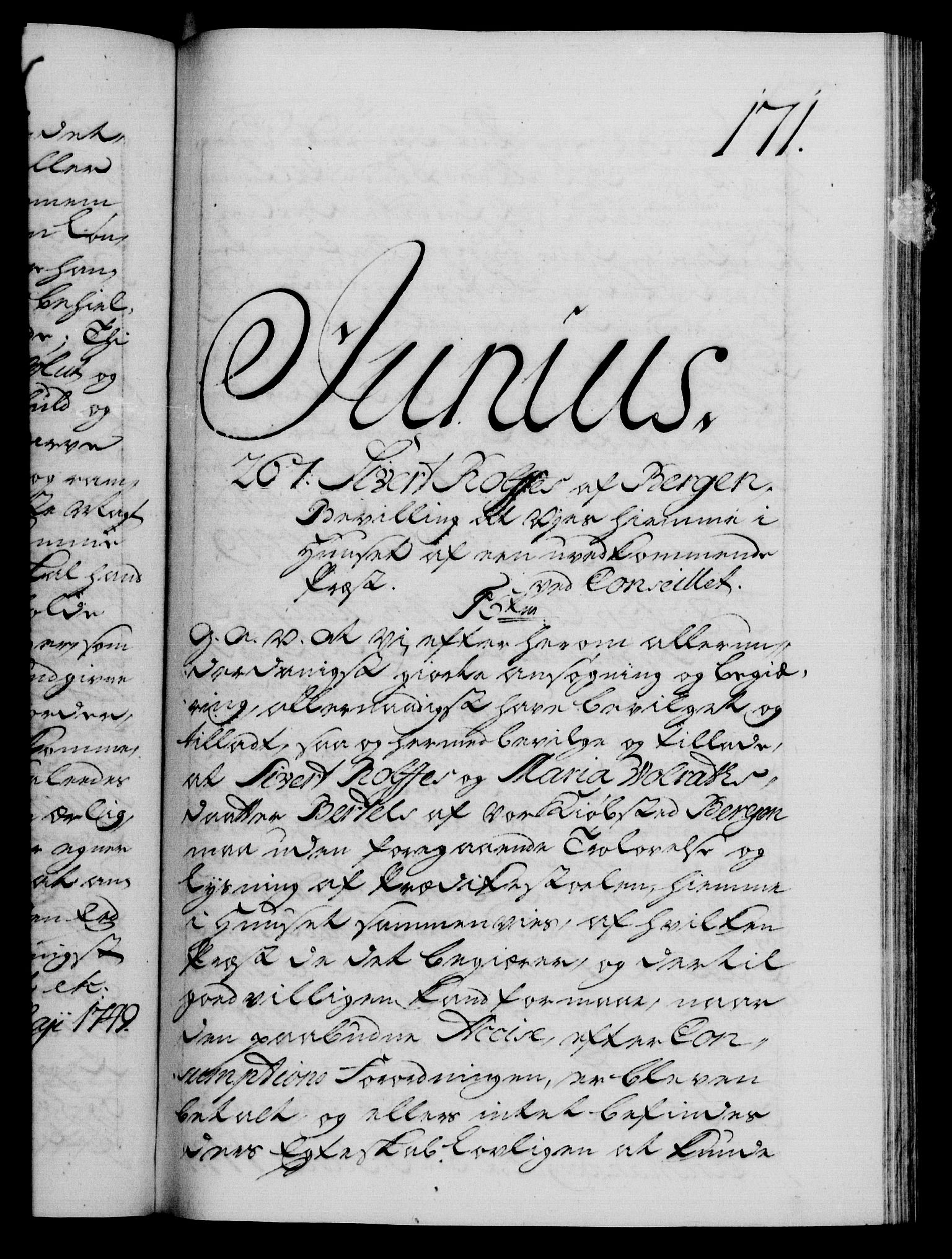 Danske Kanselli 1572-1799, RA/EA-3023/F/Fc/Fca/Fcaa/L0036: Norske registre, 1749-1750, s. 171a