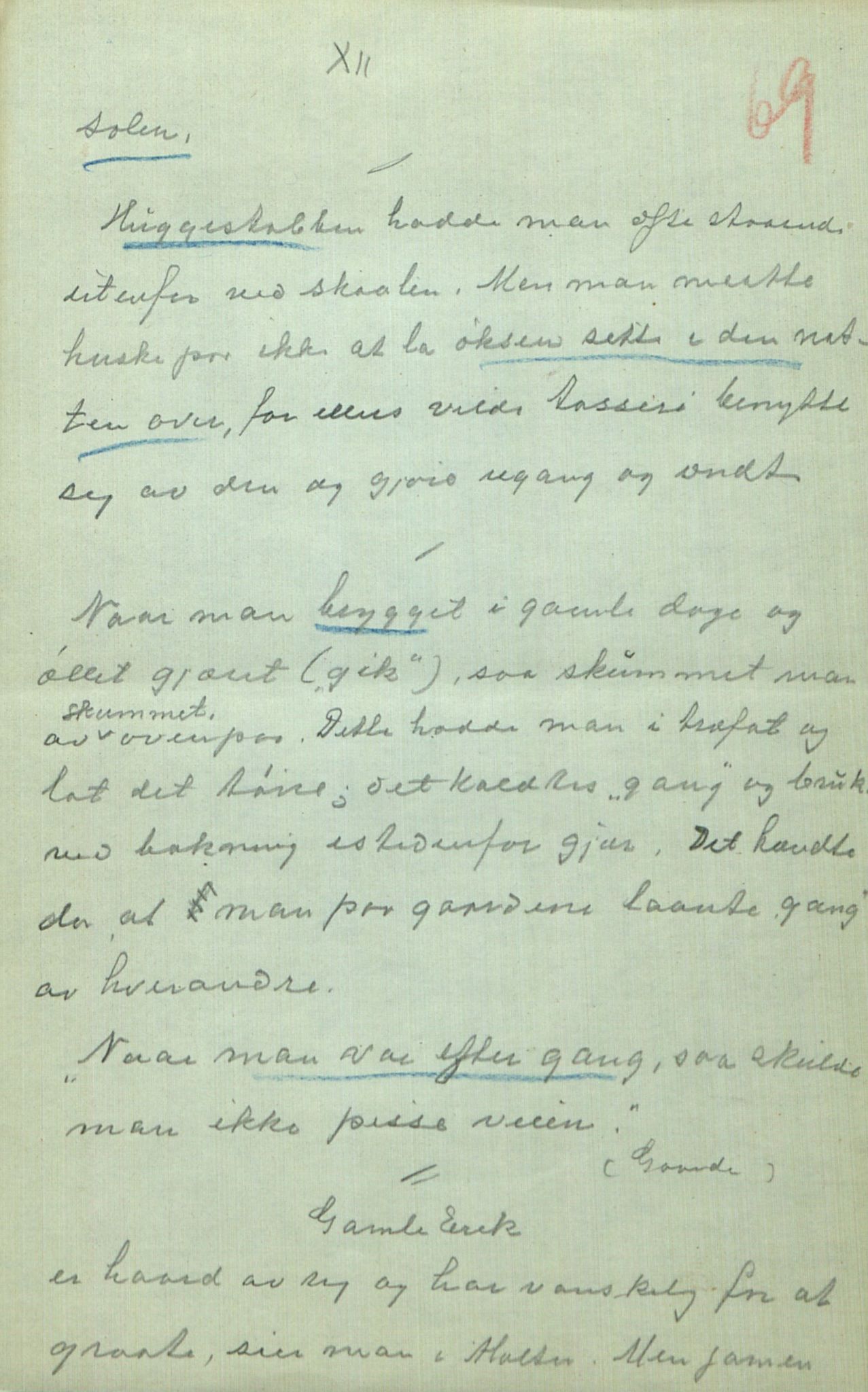 Rikard Berge, TEMU/TGM-A-1003/F/L0014/0040: 471-512 / 510 Brev til Berge frå Hankenæs + oppskrifter som H. kallar for sine, 1915-1917, s. 69