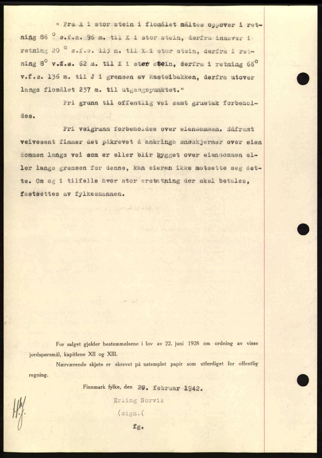 Alta fogderi/sorenskriveri, SATØ/SATØ-5/1/K/Kd/L0033pantebok: Pantebok nr. 33, 1940-1943, Dagboknr: 282/1942