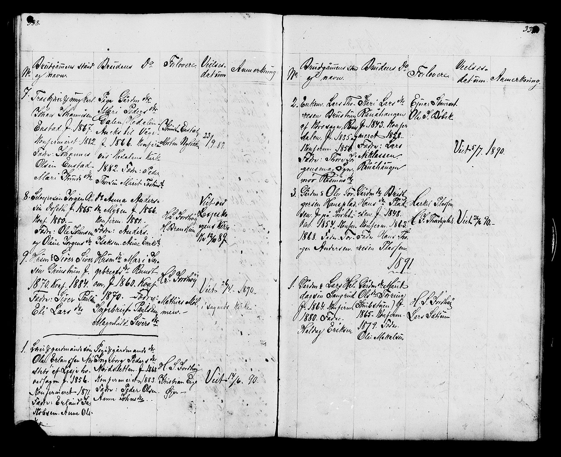Lesja prestekontor, AV/SAH-PREST-068/H/Ha/Hab/L0006: Klokkerbok nr. 6, 1871-1904, s. 338-339