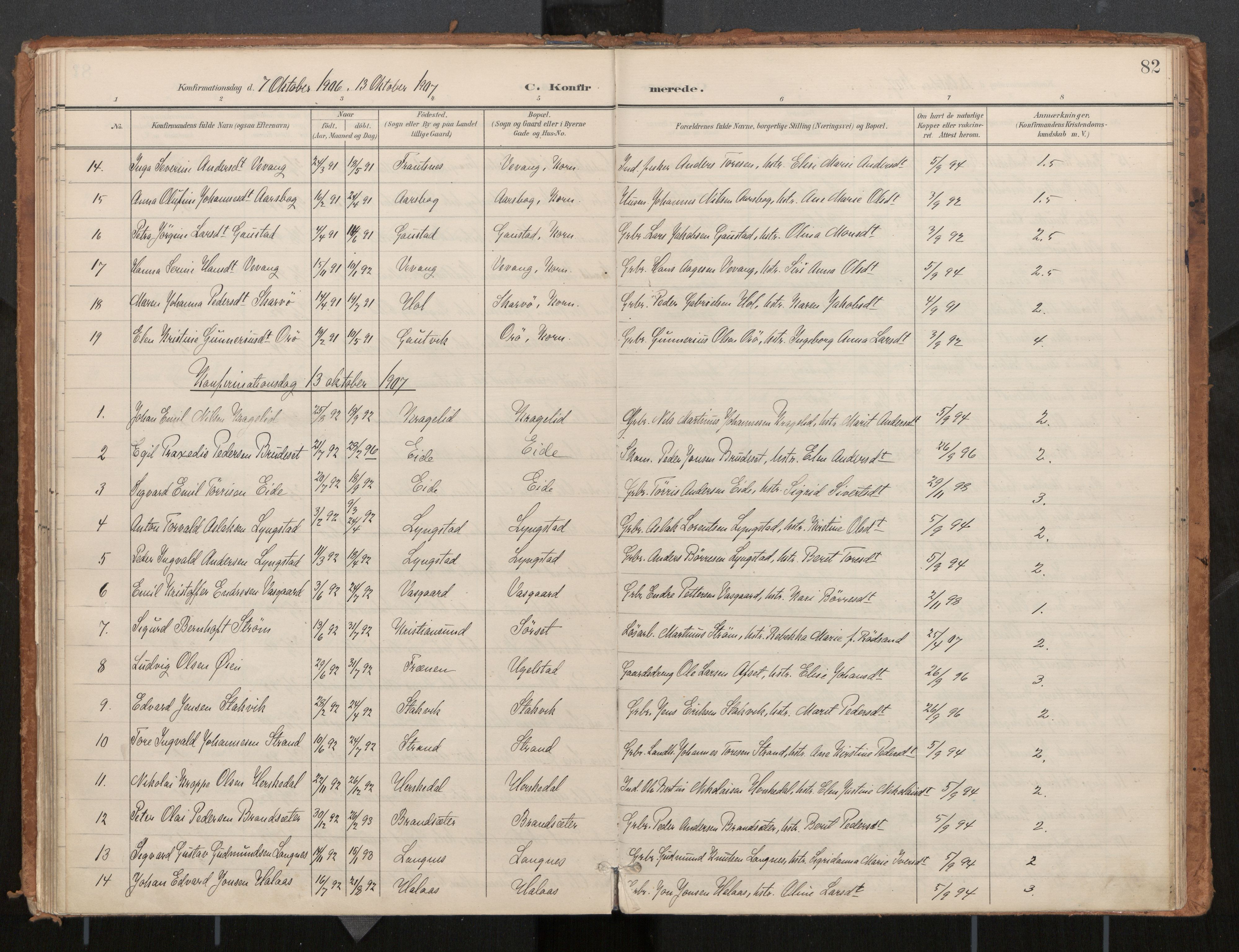 Ministerialprotokoller, klokkerbøker og fødselsregistre - Møre og Romsdal, SAT/A-1454/571/L0836a: Ministerialbok nr. 571A02, 1898-1910, s. 82