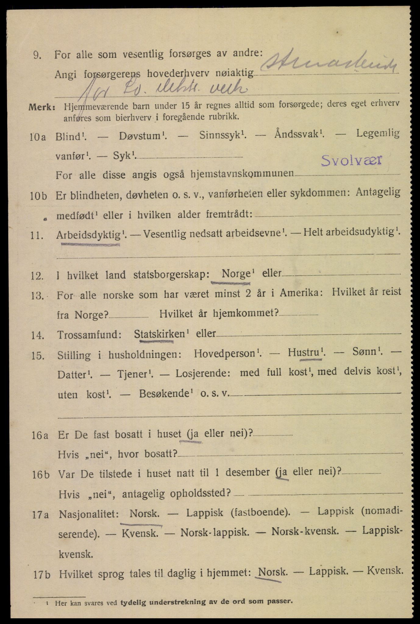 SAT, Folketelling 1920 for 1806 Svolvær kjøpstad, 1920, s. 4667