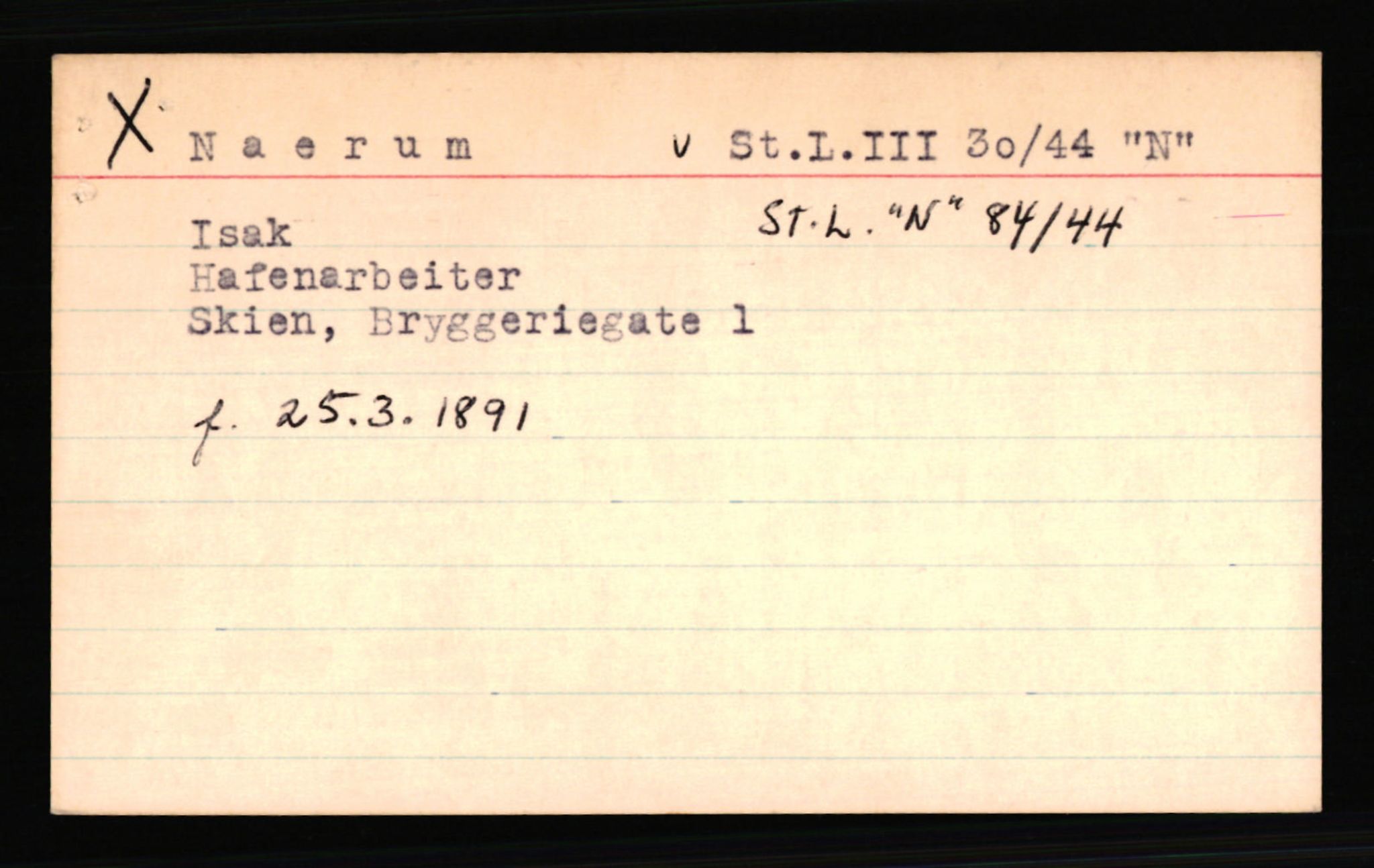 SS- und Polizeigericht Nord (IX), RA/RAFA-3182/0001/C/Ca/L0005: kartotekkort for personer alfabetisk på etternavn: M-P, 1940-1945, s. 272