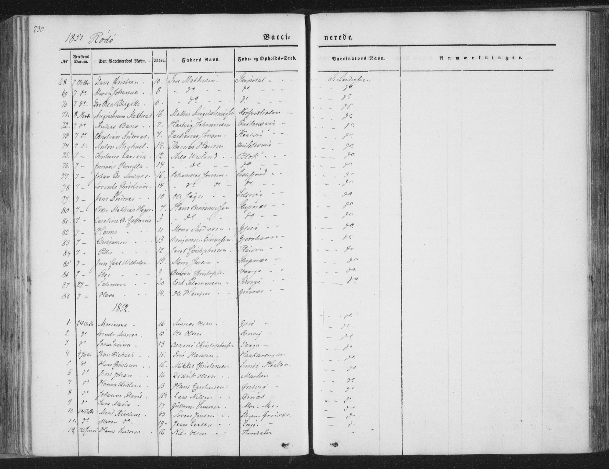 Ministerialprotokoller, klokkerbøker og fødselsregistre - Nordland, AV/SAT-A-1459/841/L0604: Ministerialbok nr. 841A09 /1, 1845-1862, s. 230