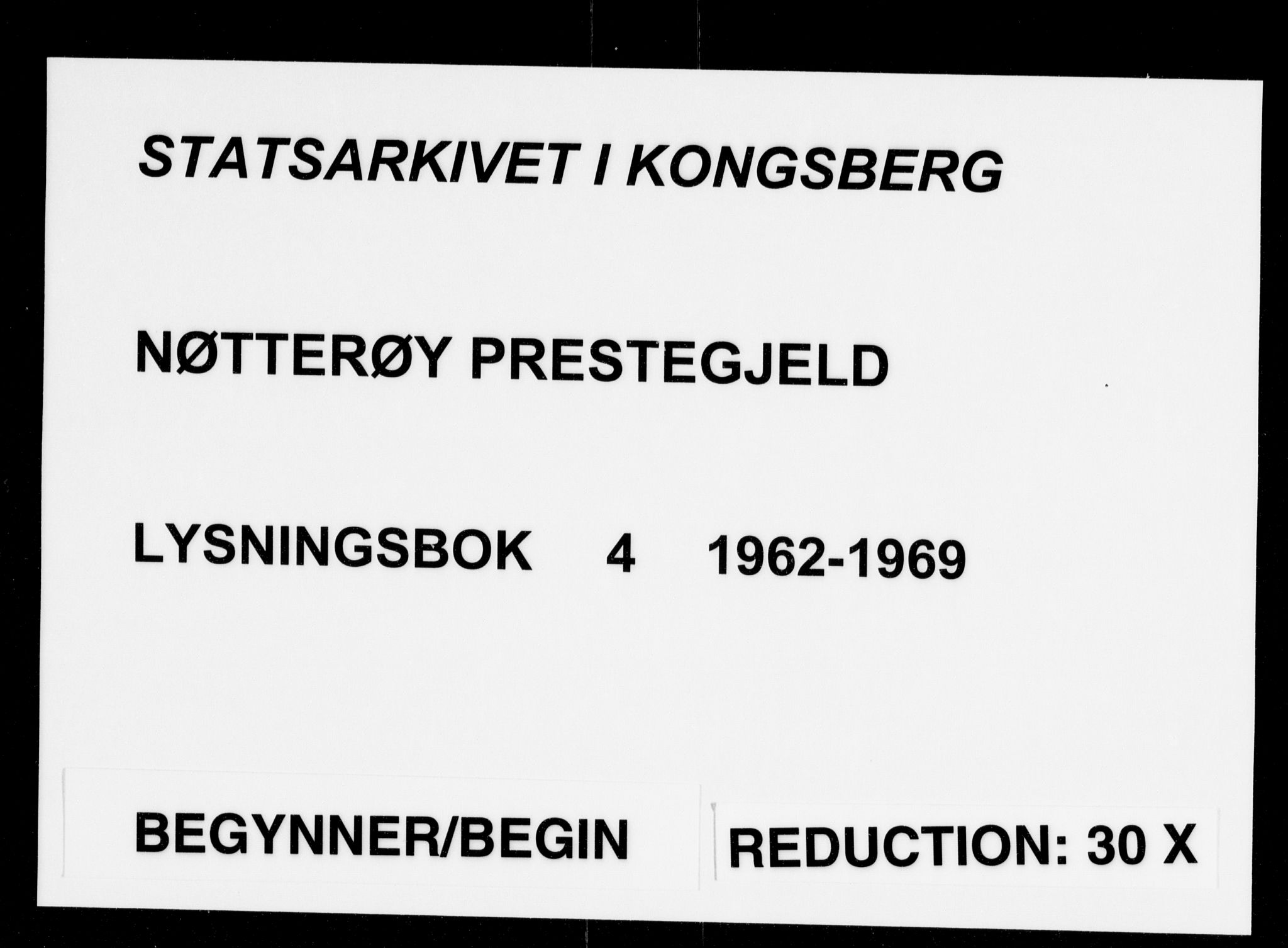 Nøtterøy kirkebøker, AV/SAKO-A-354/H/Ha/L0004: Lysningsprotokoll nr. 4, 1962-1969