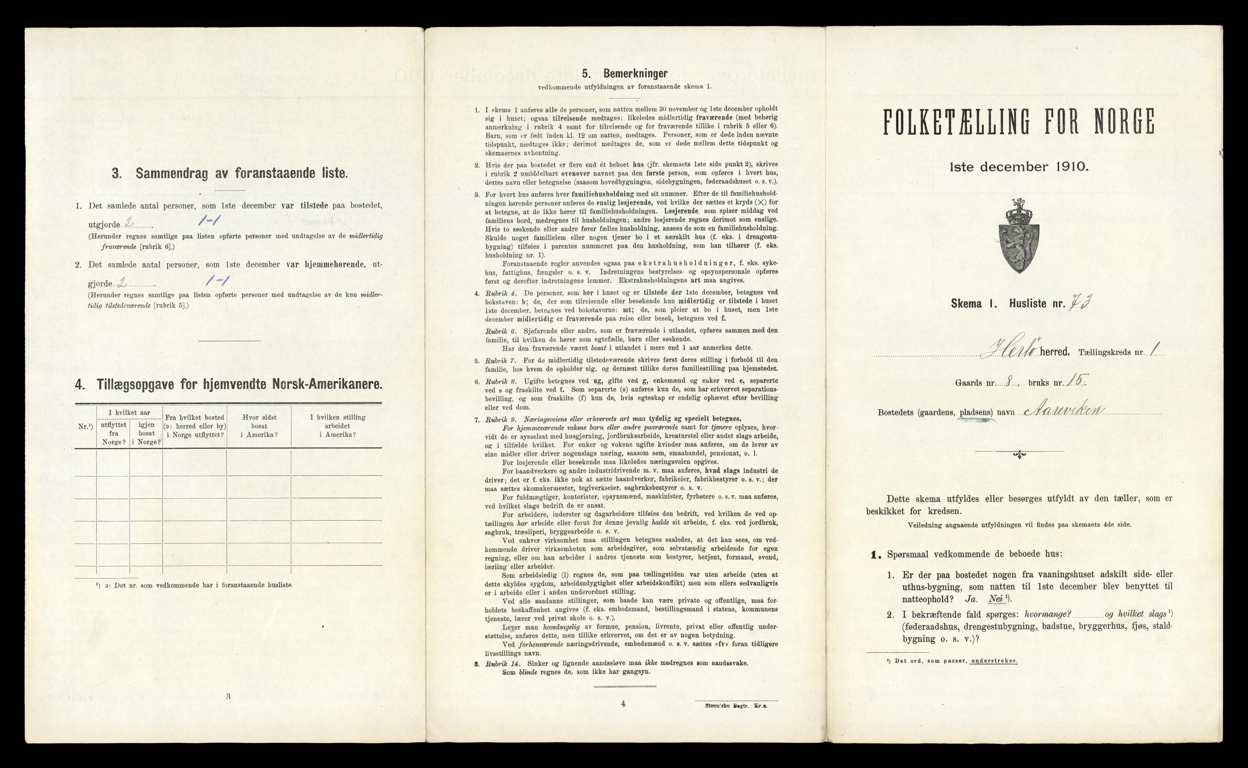 RA, Folketelling 1910 for 1258 Herdla herred, 1910, s. 182