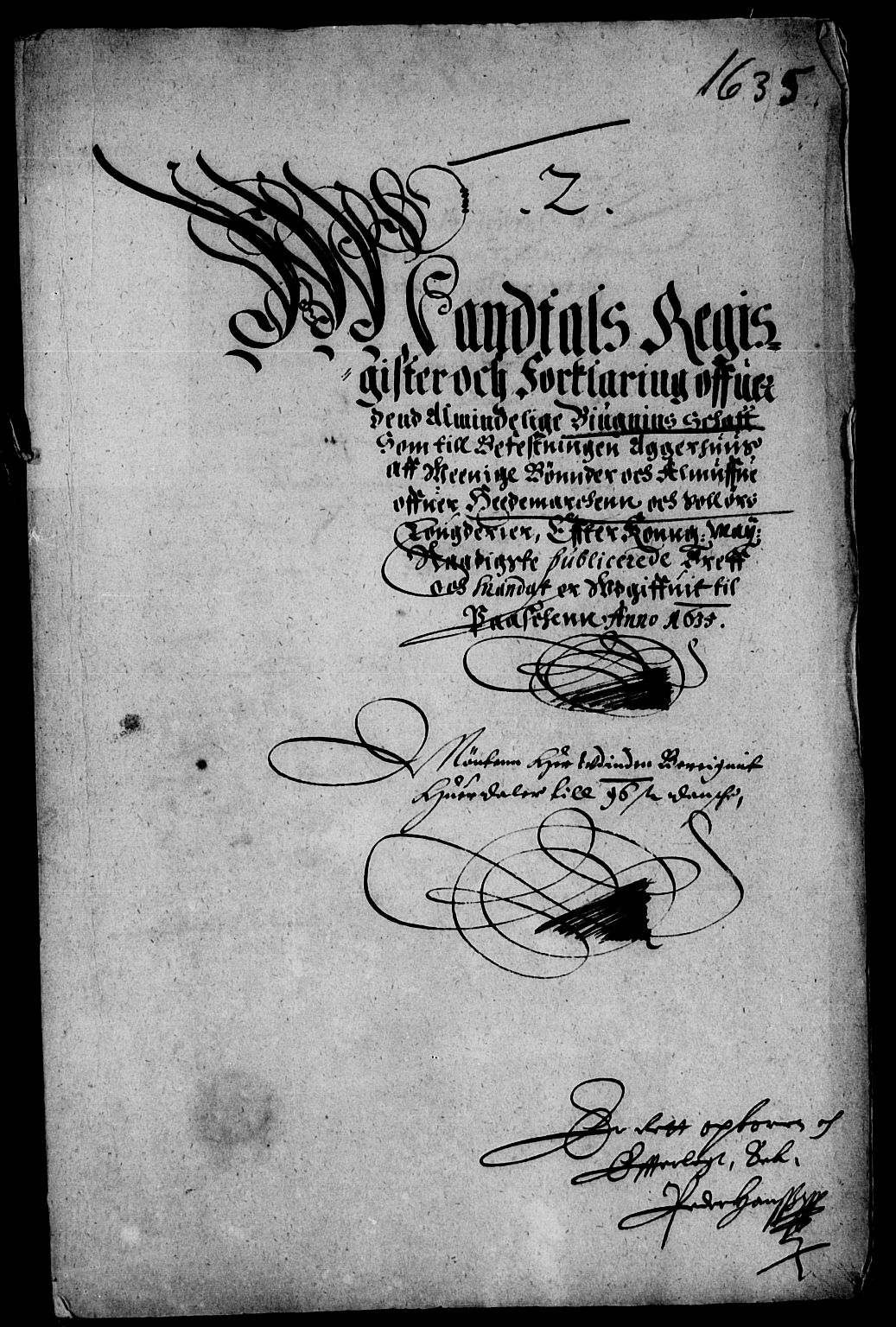 Rentekammeret inntil 1814, Reviderte regnskaper, Lensregnskaper, AV/RA-EA-5023/R/Rb/Rba/L0120: Akershus len, 1634-1635